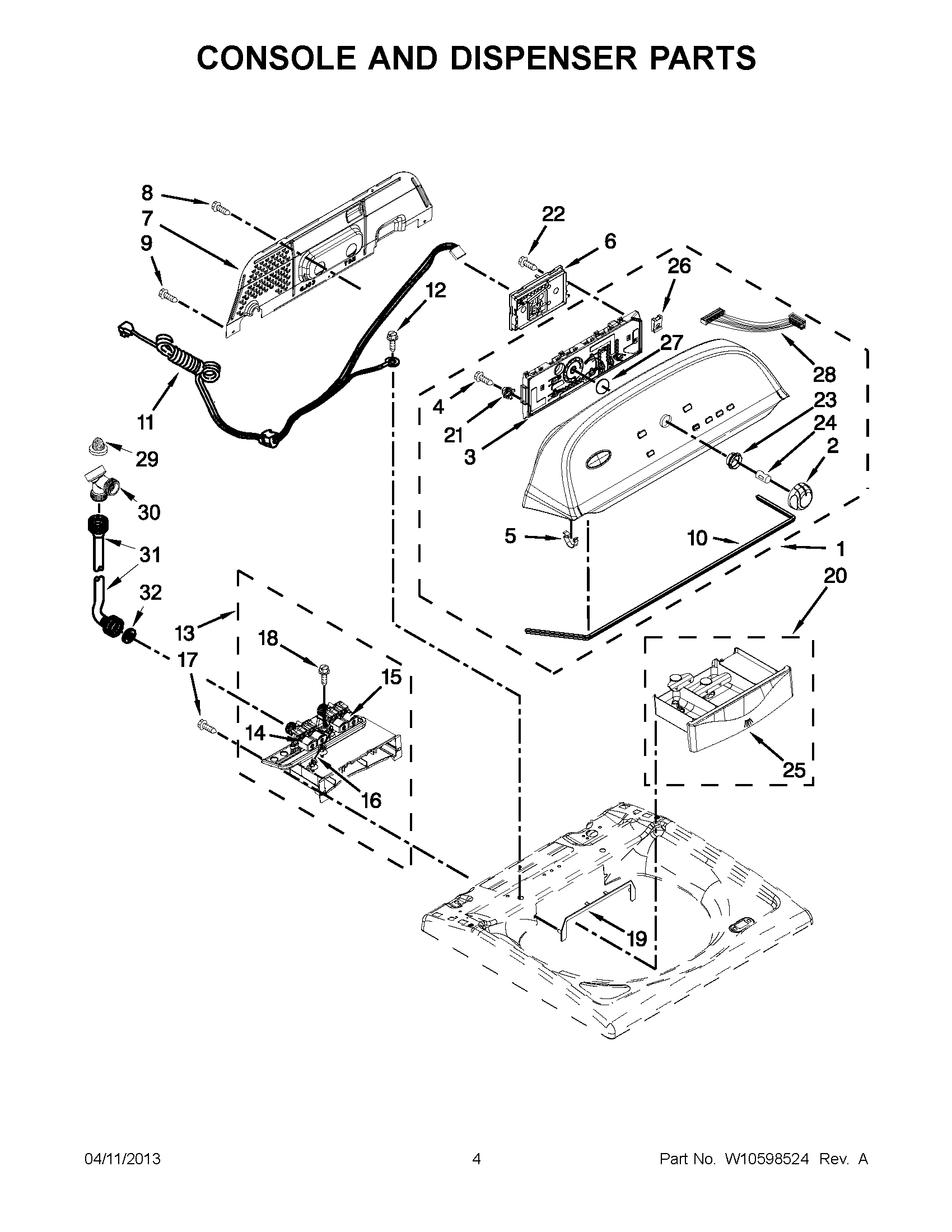 02 - CONSOLE AND DISPENSER PARTS