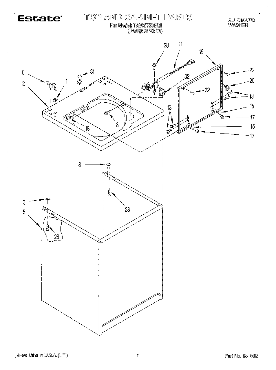 01 - TOP AND CABINET