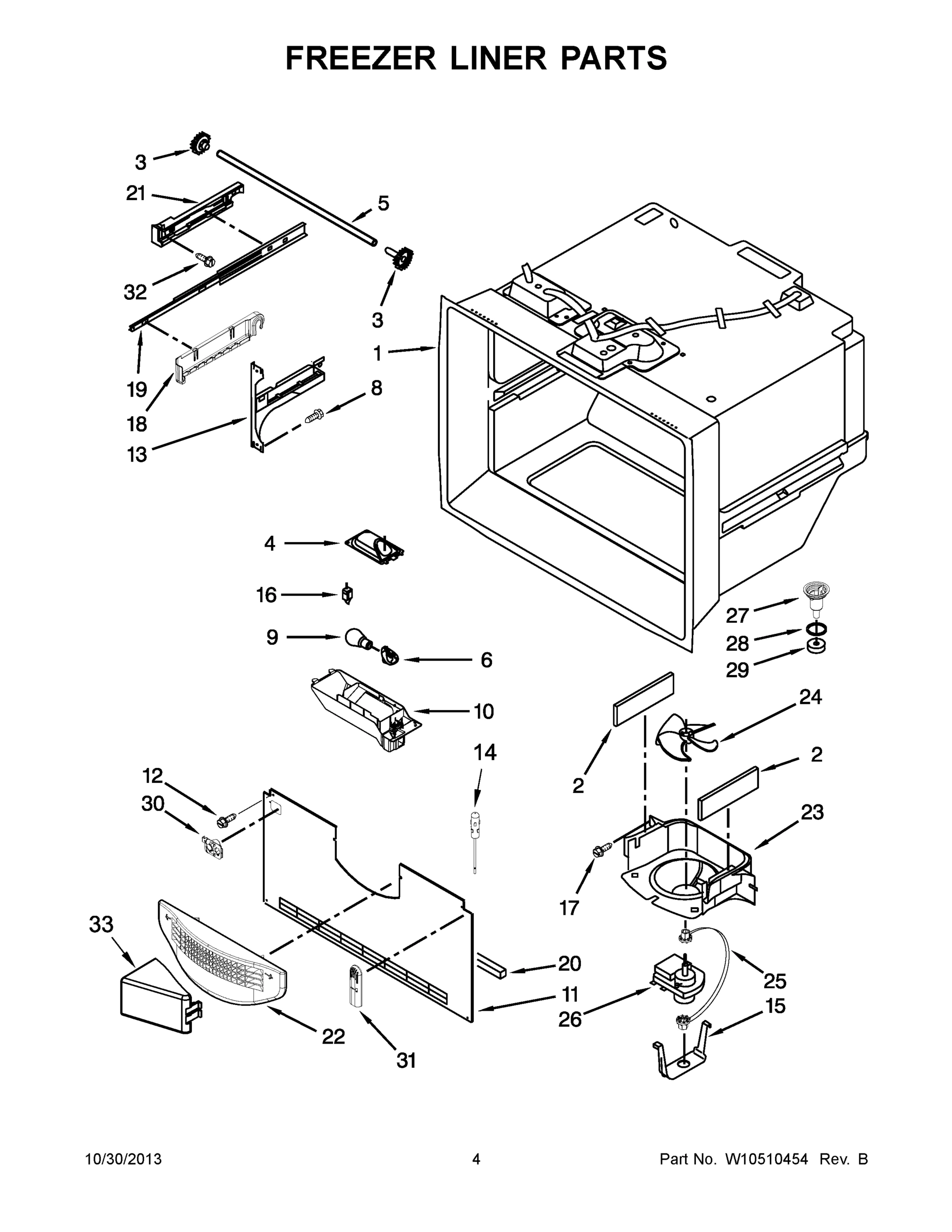 03 - FREEZER LINER PARTS