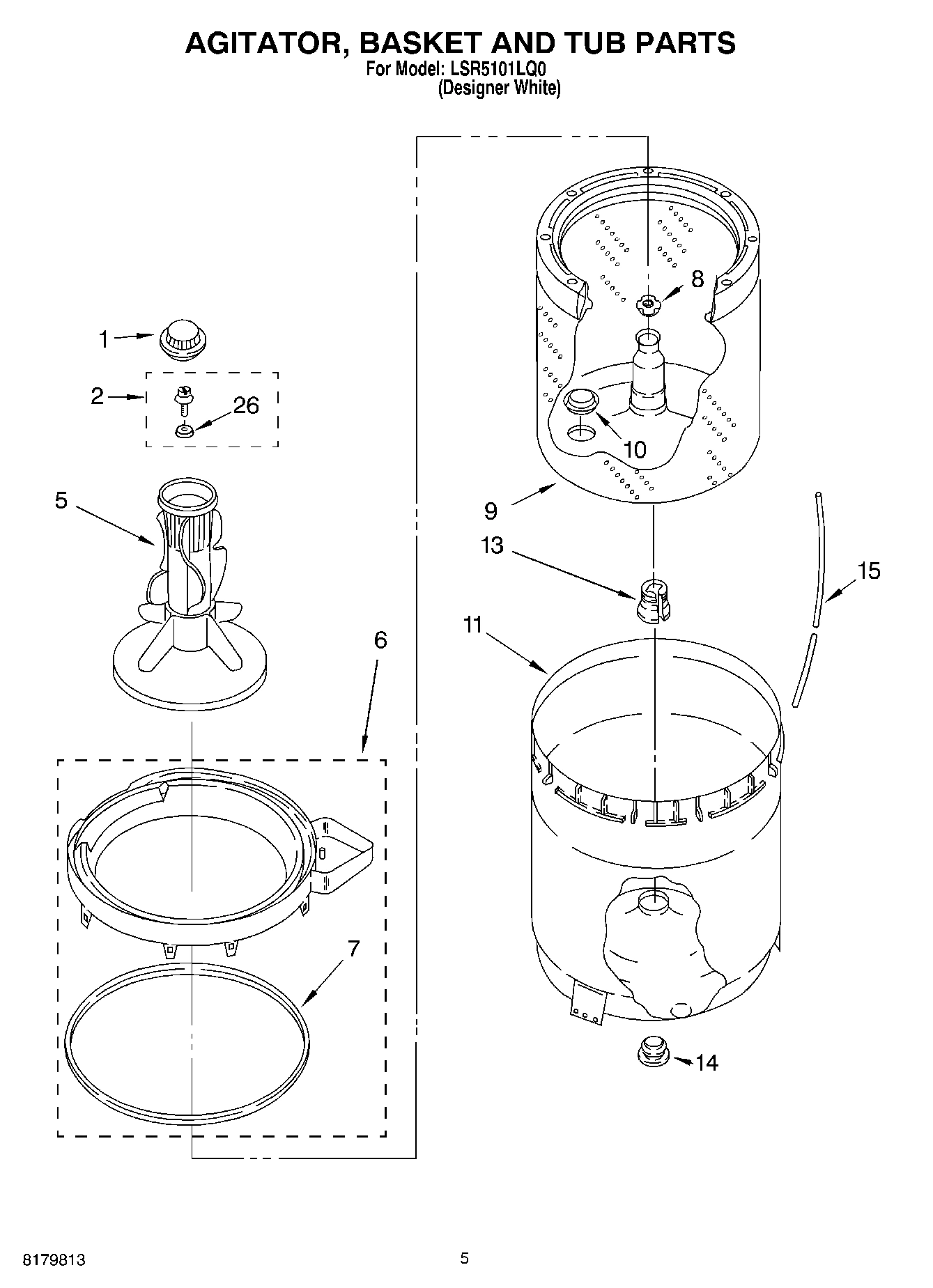 03 - AGITATOR, BASKET AND TUB