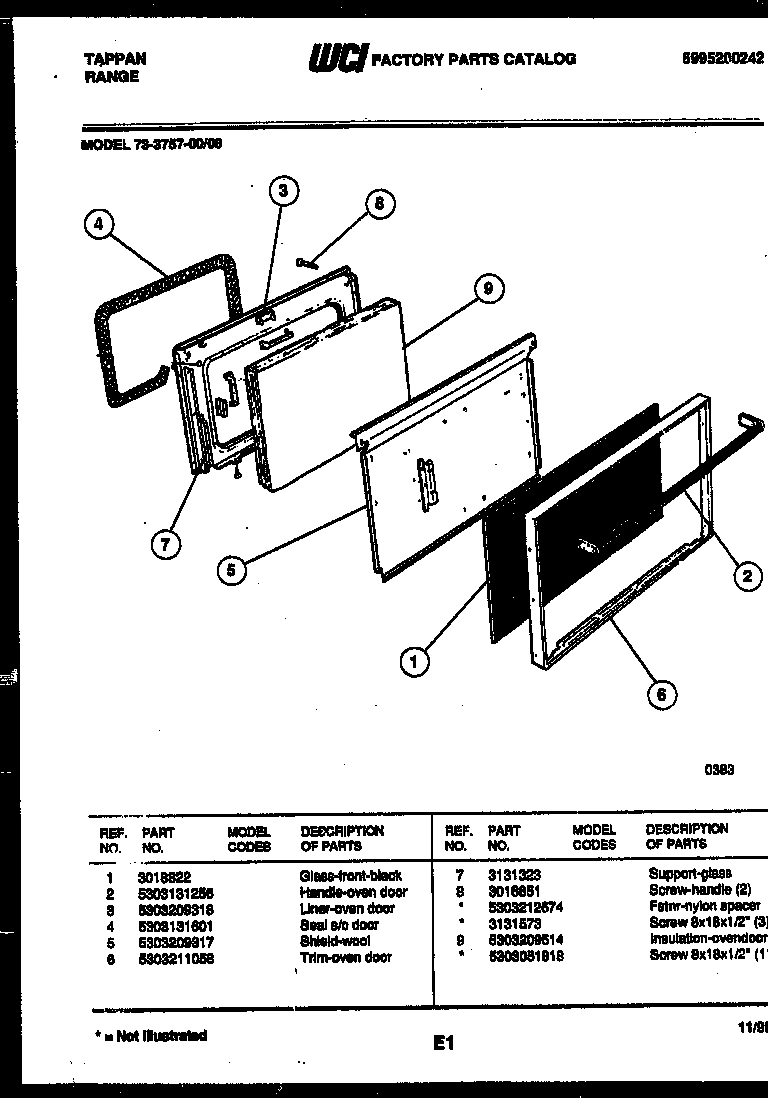 06 - LOWER OVEN DOOR PARTS