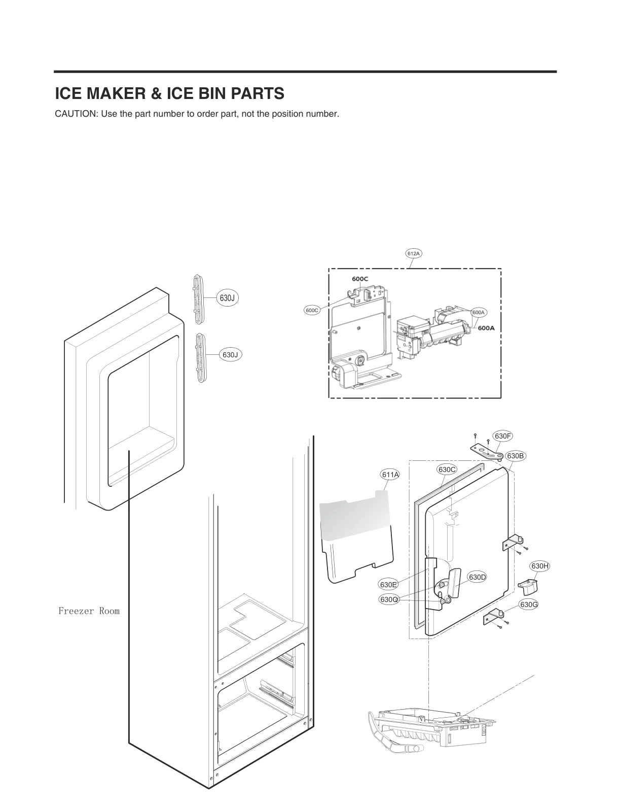 ICE MAKER & ICE BIN PARTS