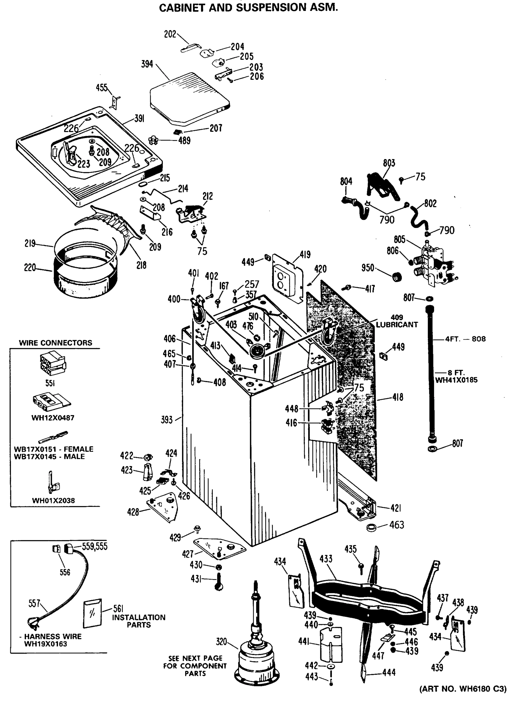 CABINET AND SUSPENSION ASM.