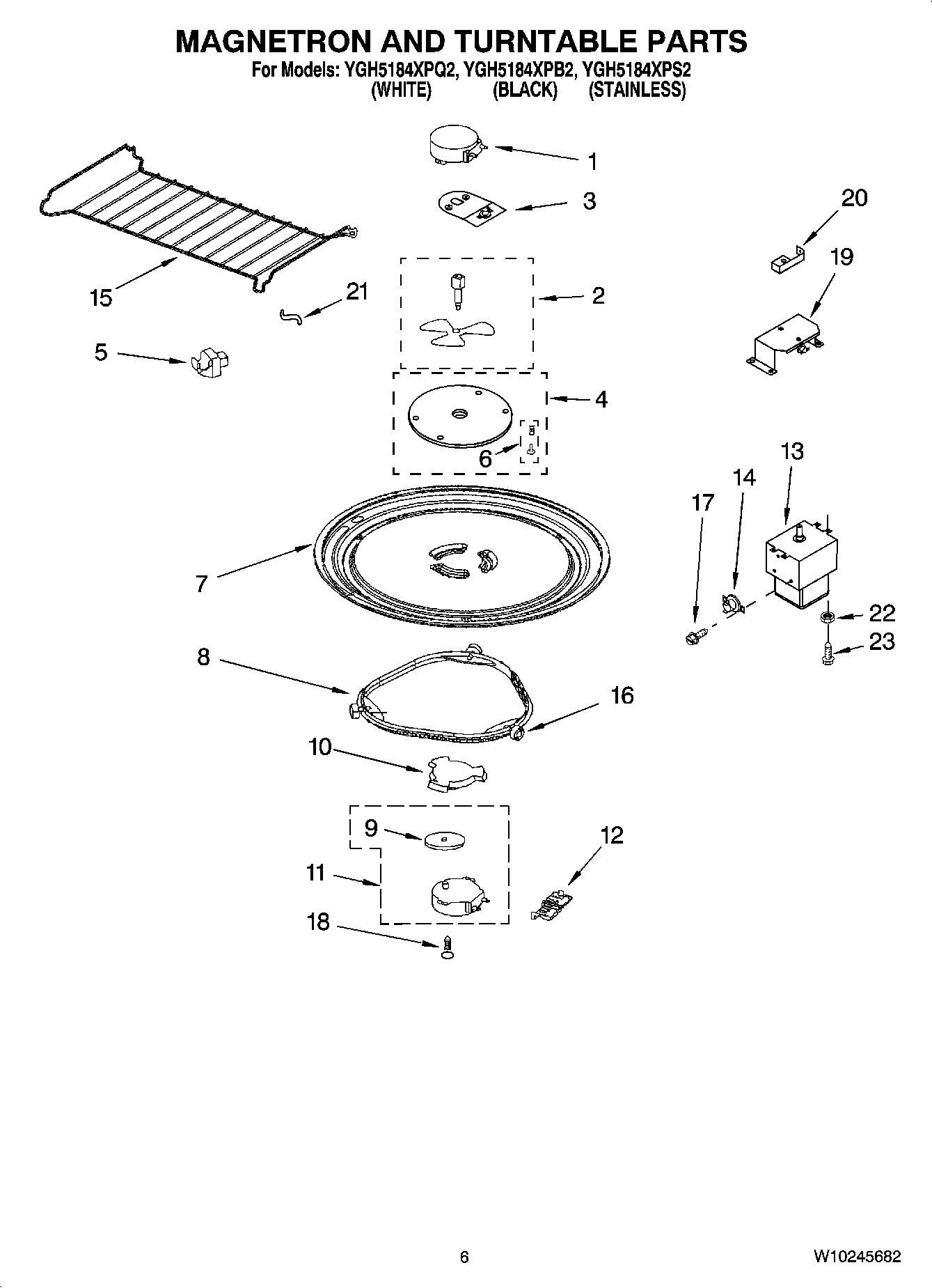 05 - MAGNETRON AND TURNTABLE PARTS