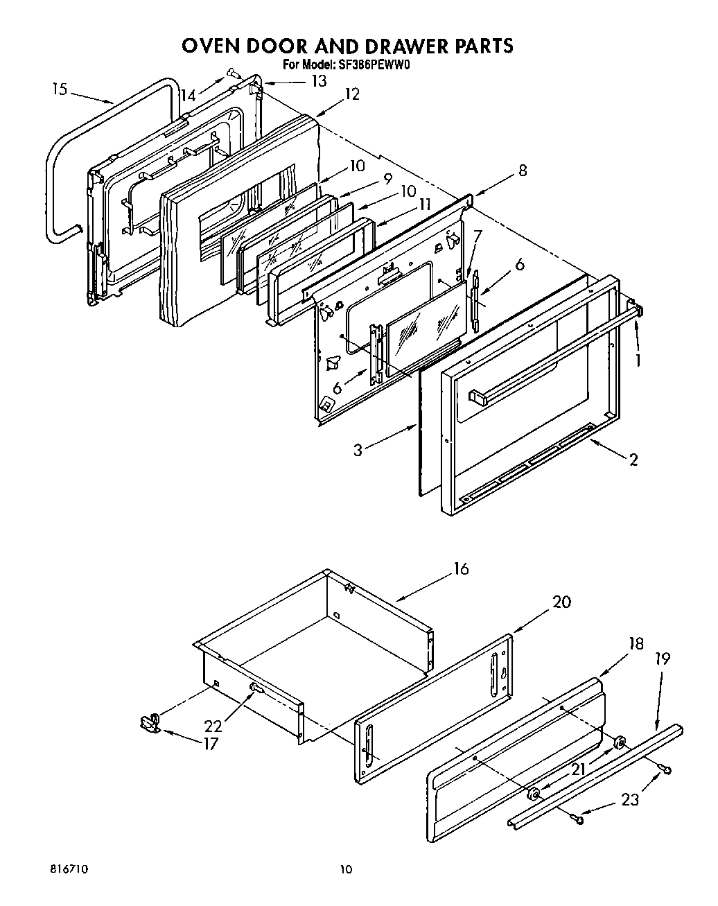 09 - OVEN DOOR AND DRAWER