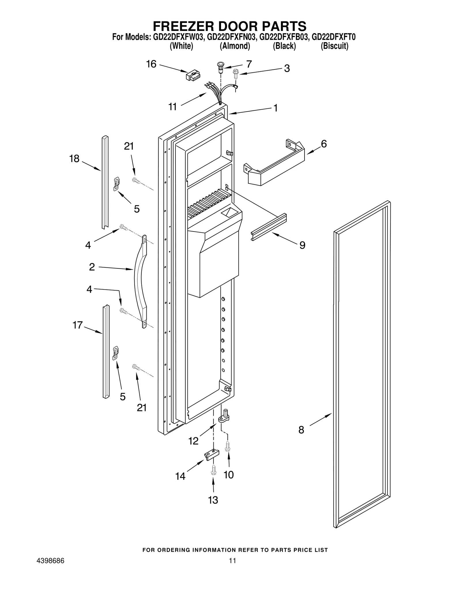 FREEZER DOOR PARTS