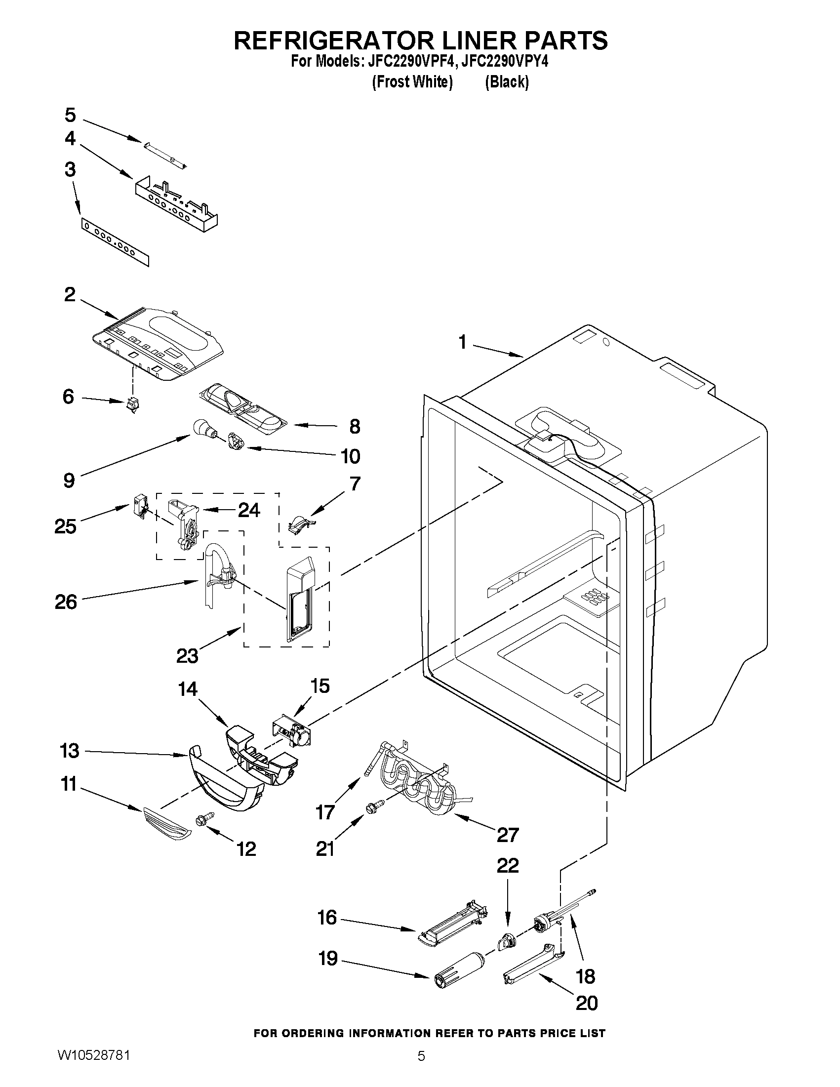 03 - REFRIGERATOR LINER PARTS
