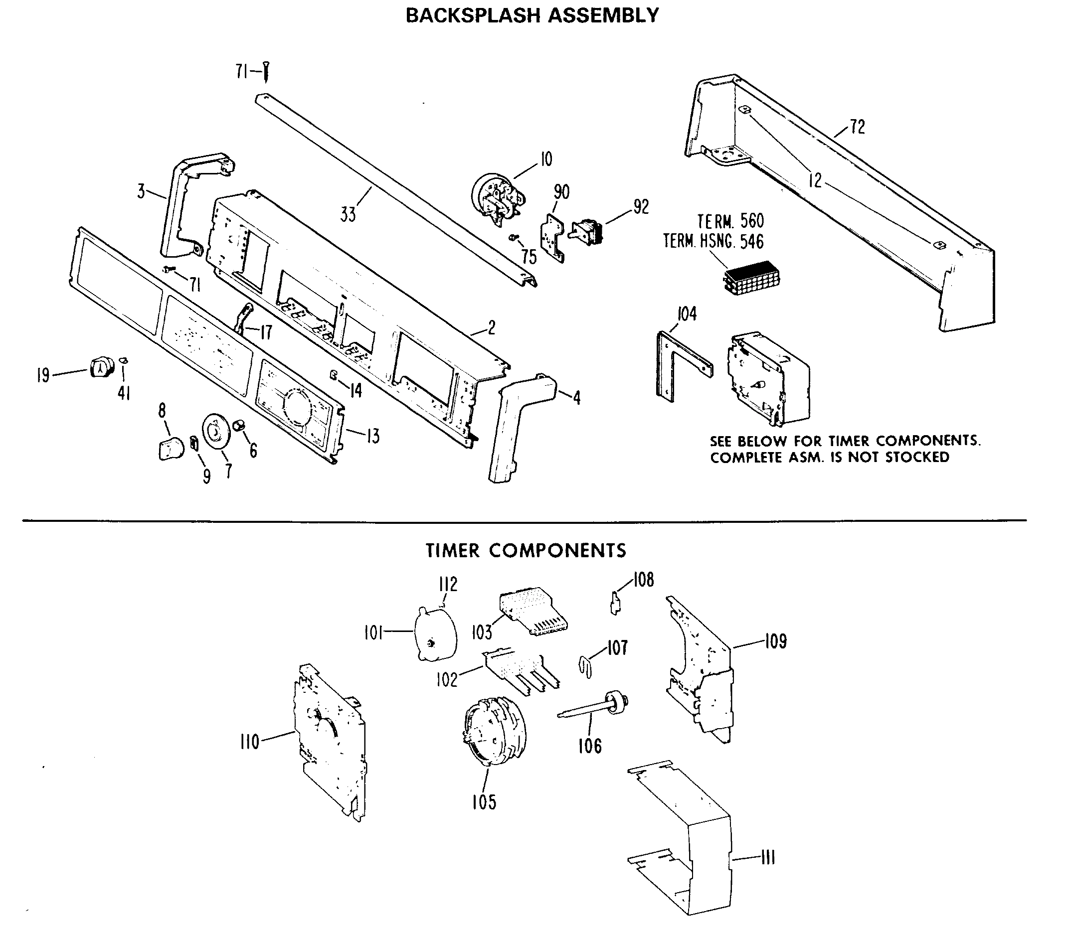 BACKSPLASH ASSEMBLY