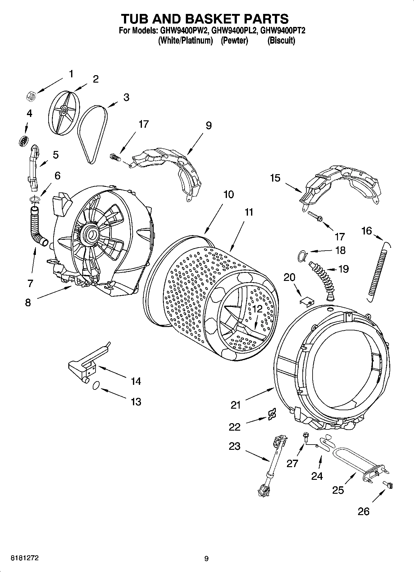 05 - TUB AND BASKET PARTS