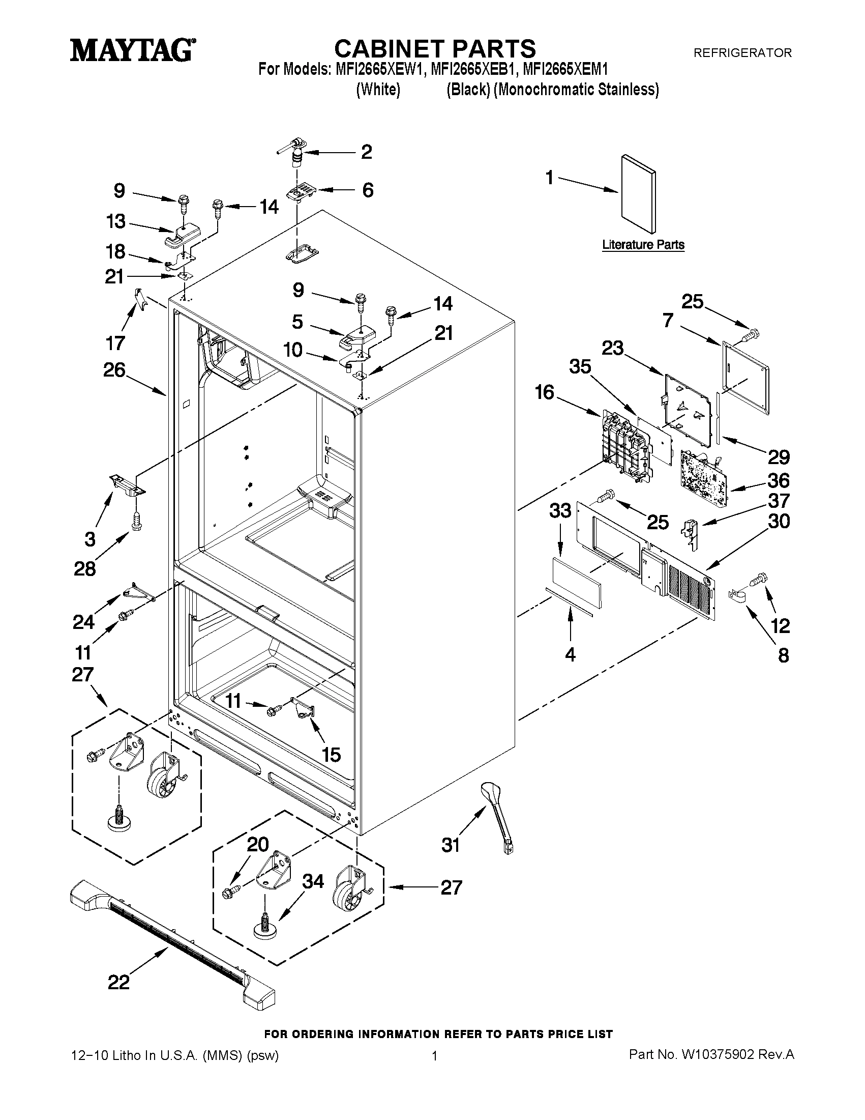 01 - CABINET PARTS