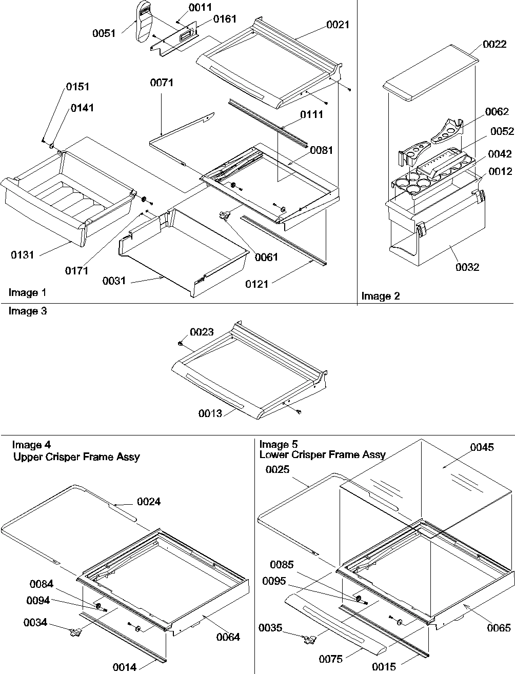 03 - Deli, Shelves, and Crisper Assy