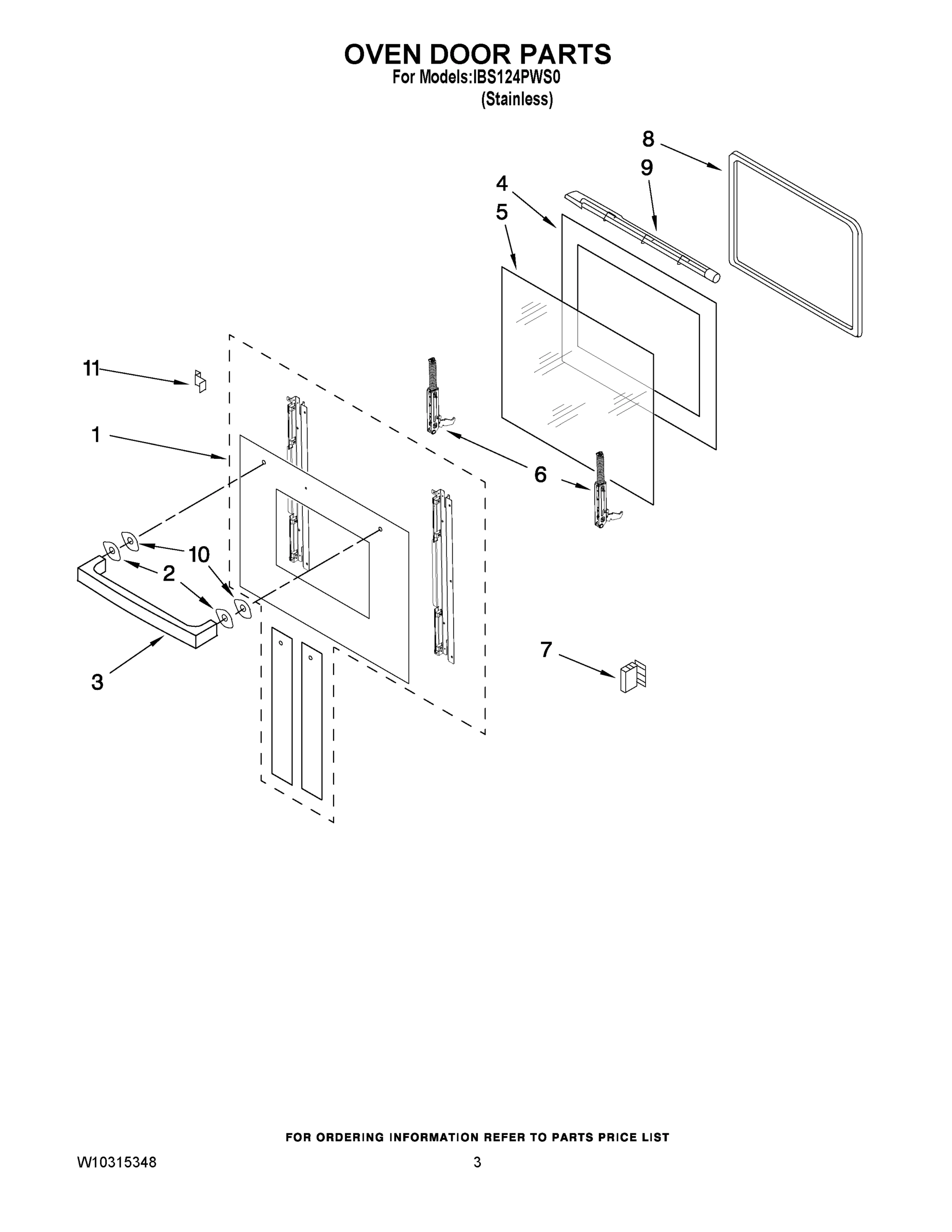 02 - OVEN DOOR PARTS