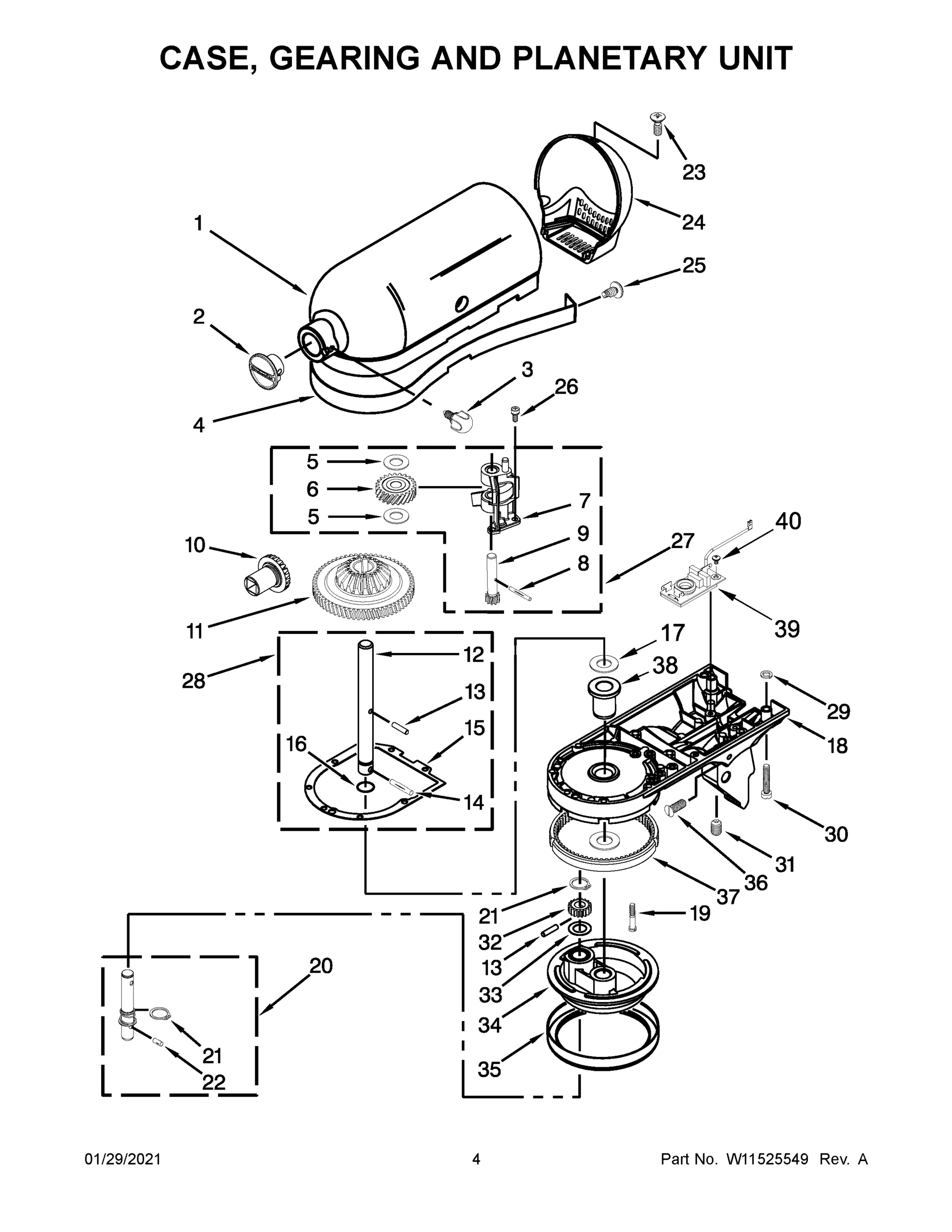 03 - CASE, GEARING AND PLANETARY UNIT