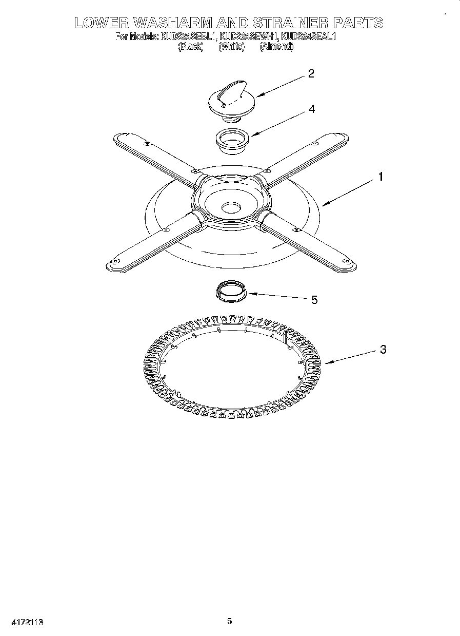 04 - LOWER WASHARM AND STRAINER