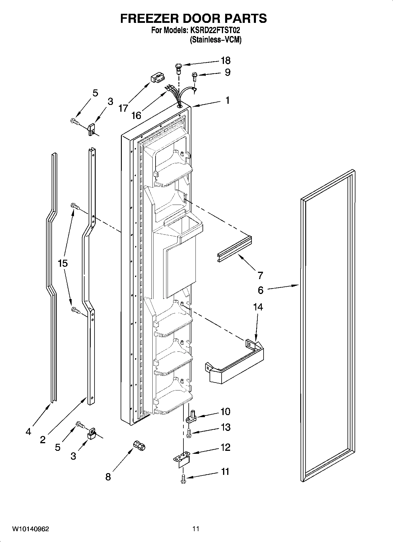07 - FREEZER DOOR PARTS