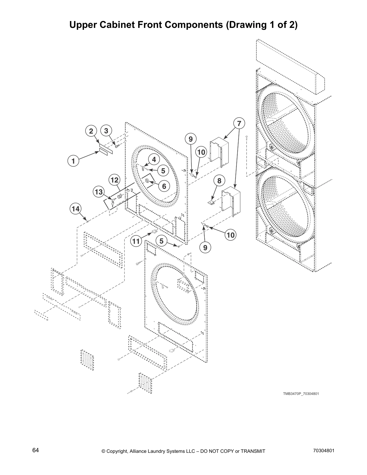 Upper Cabinet Front Components (Drawing 1 of 2)