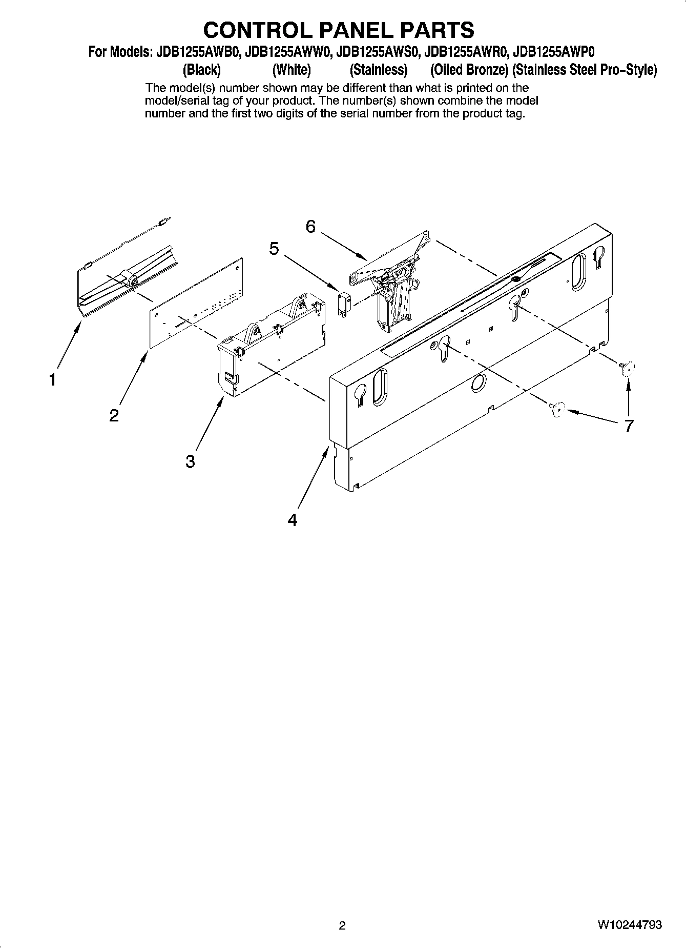 02 - CONTROL PANEL PARTS
