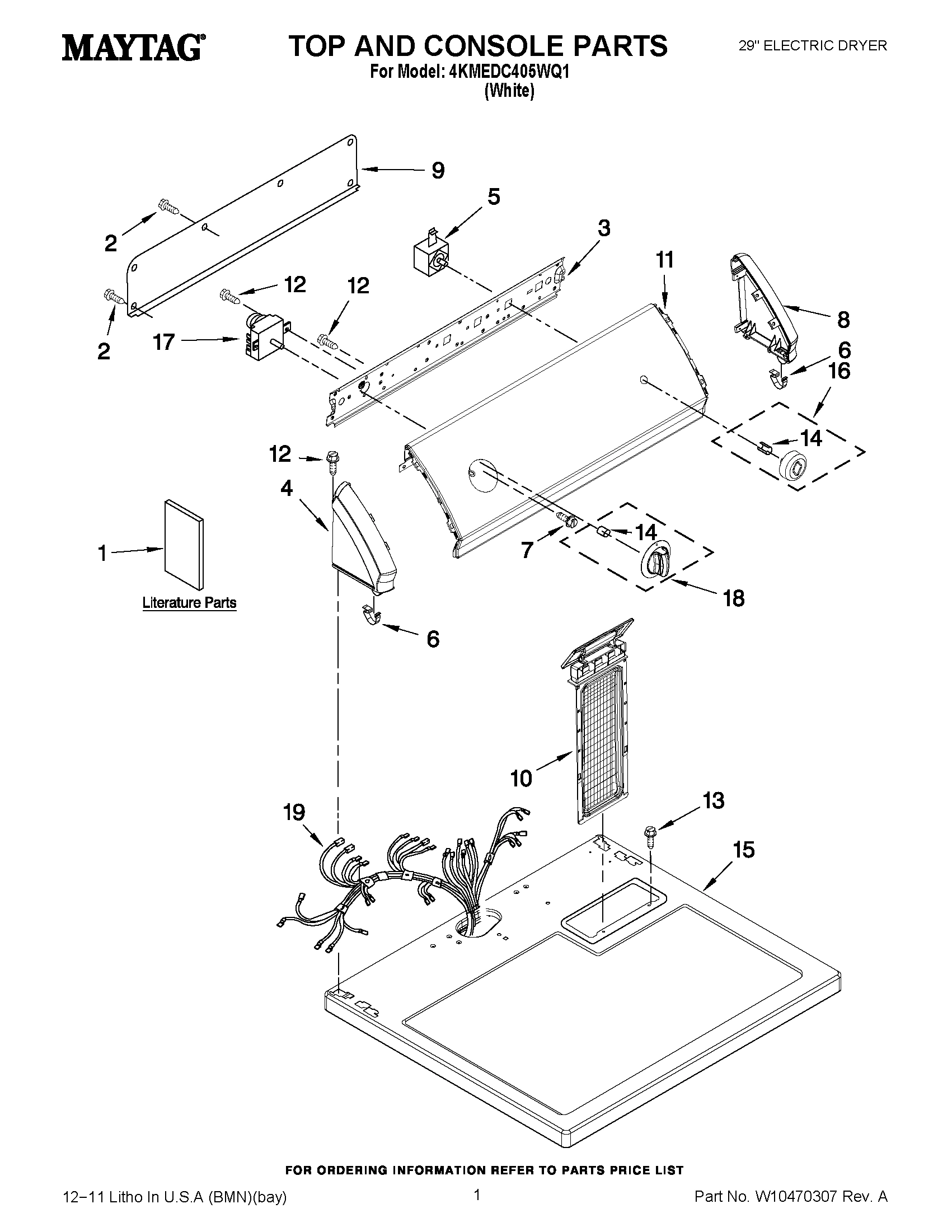 01 - TOP AND CONSOLE PARTS