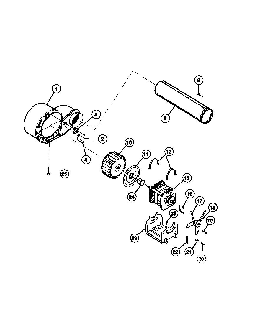 05 - MOTOR, FAN HOUSING AND EXHAUST DUCT