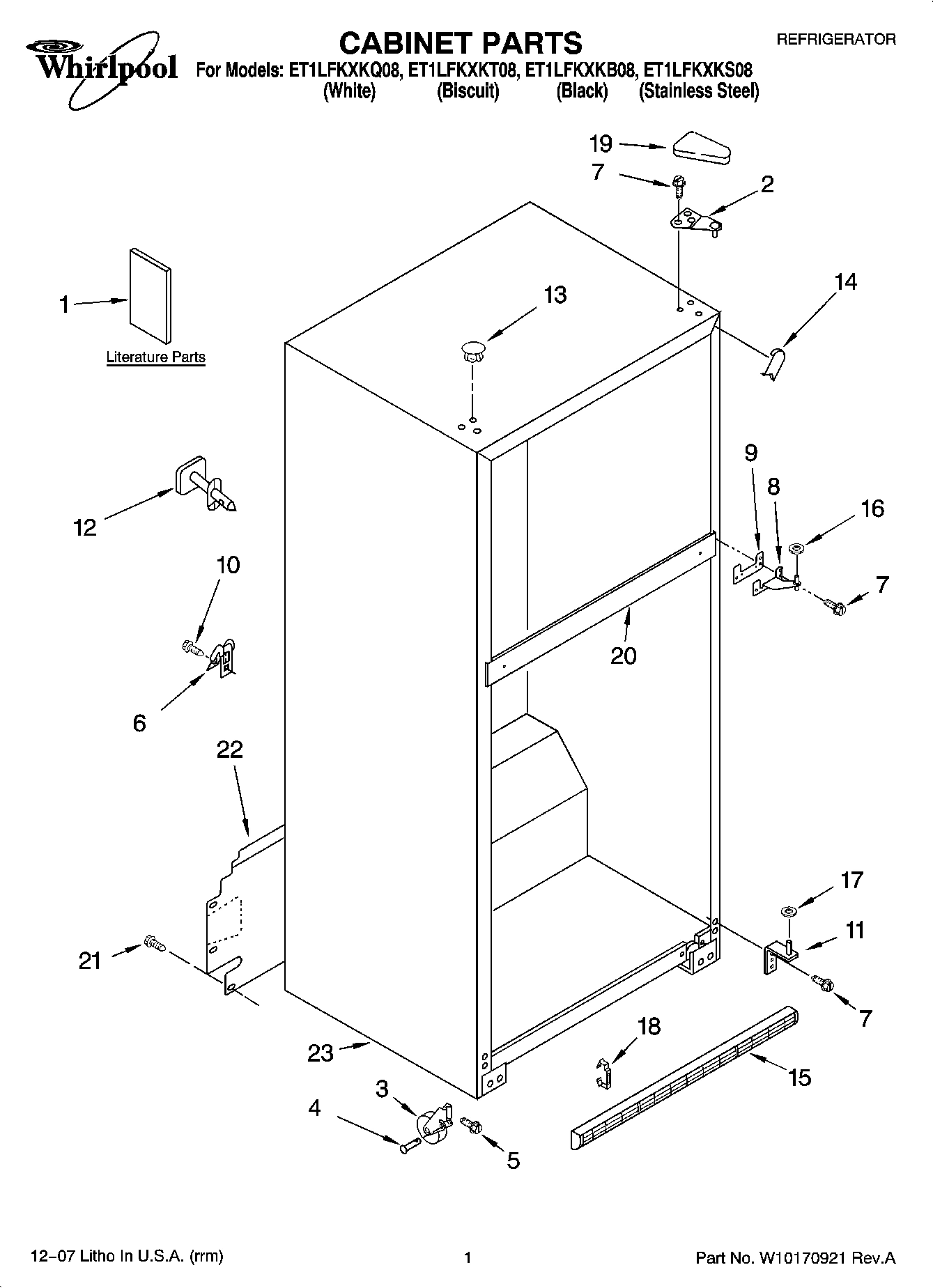 01 - CABINET PARTS