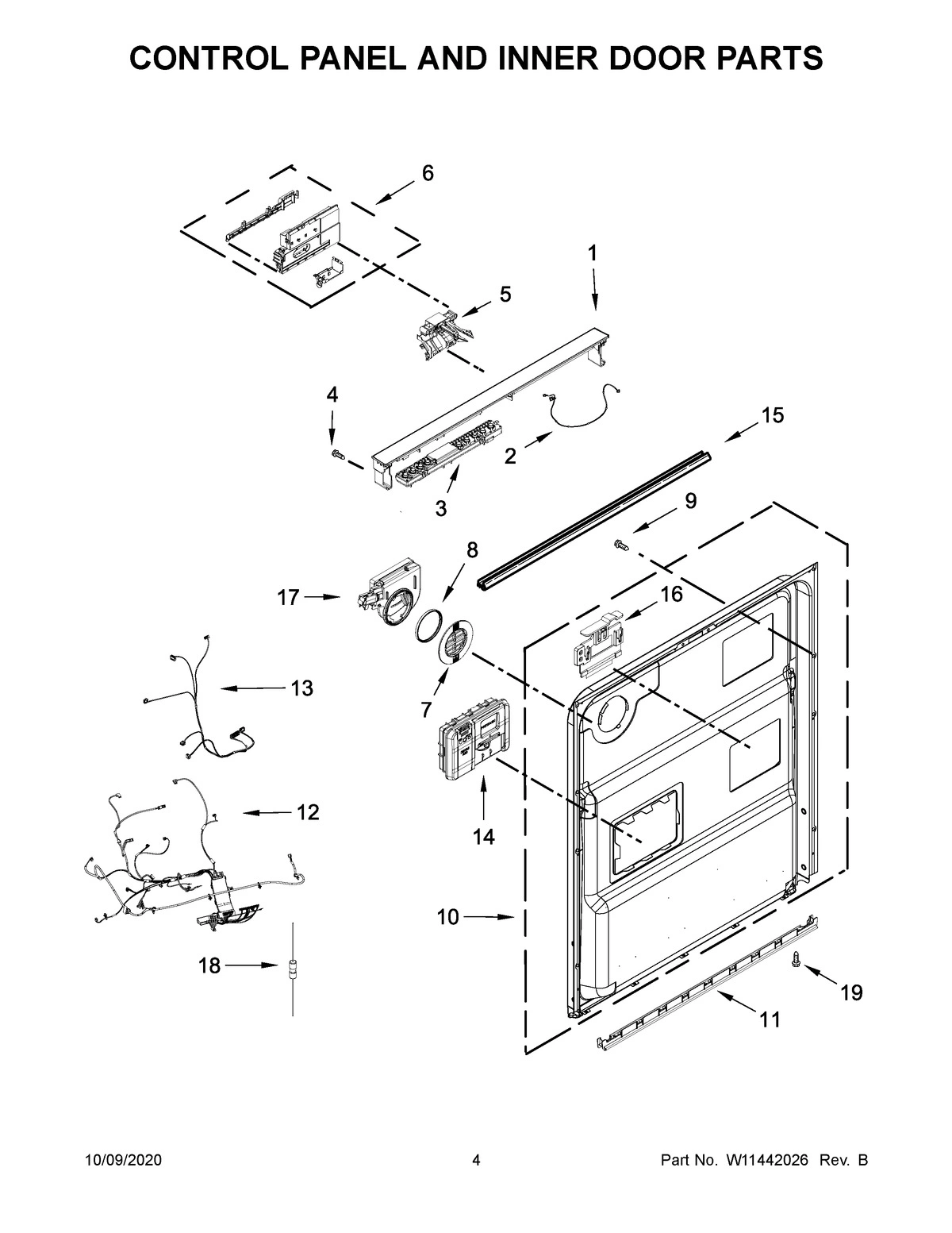 03 - CONTROL PANEL AND INNER DOOR PARTS