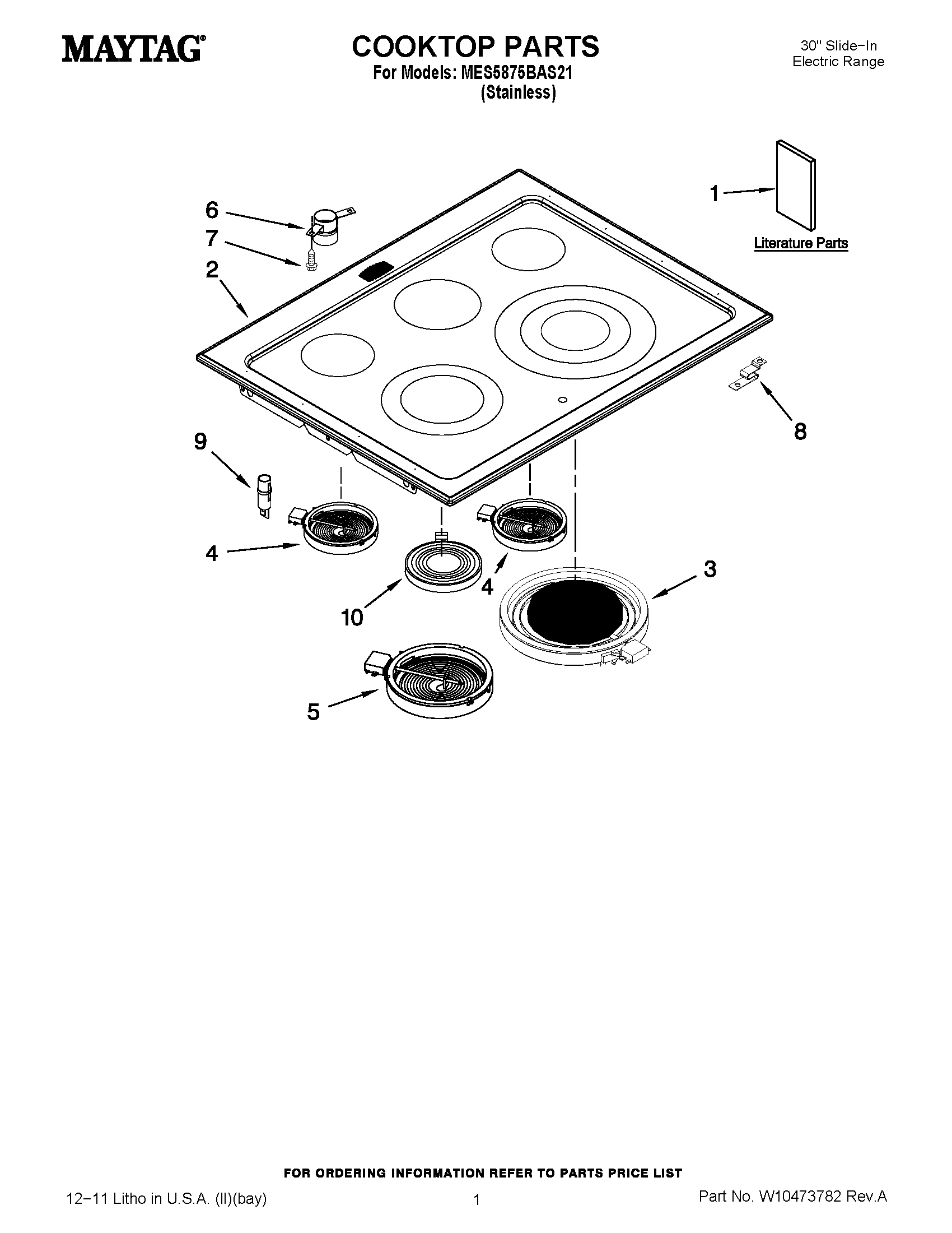 01 - COOKTOP PARTS