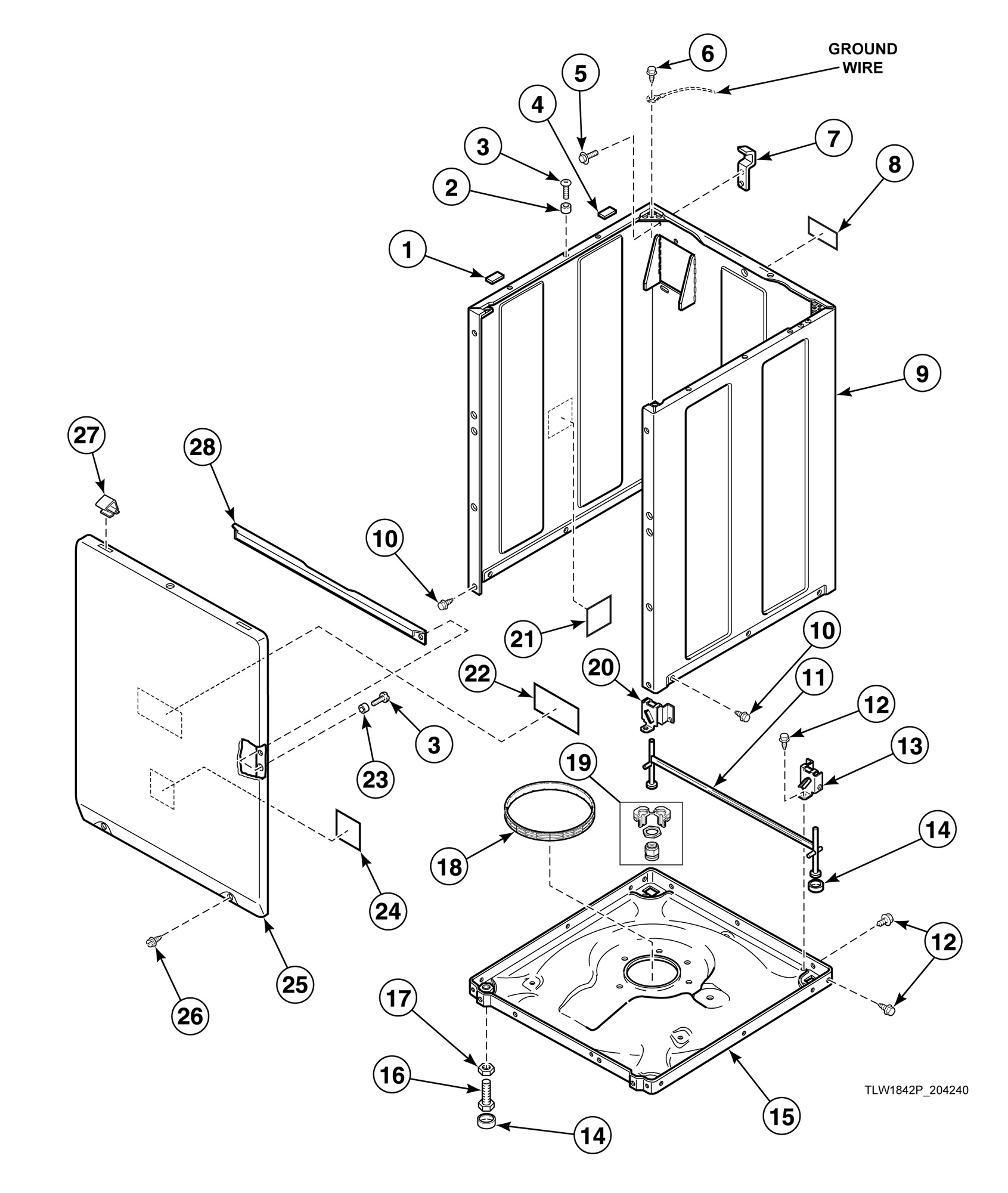 Front Panel, Base Assembly and Cabinet Kit