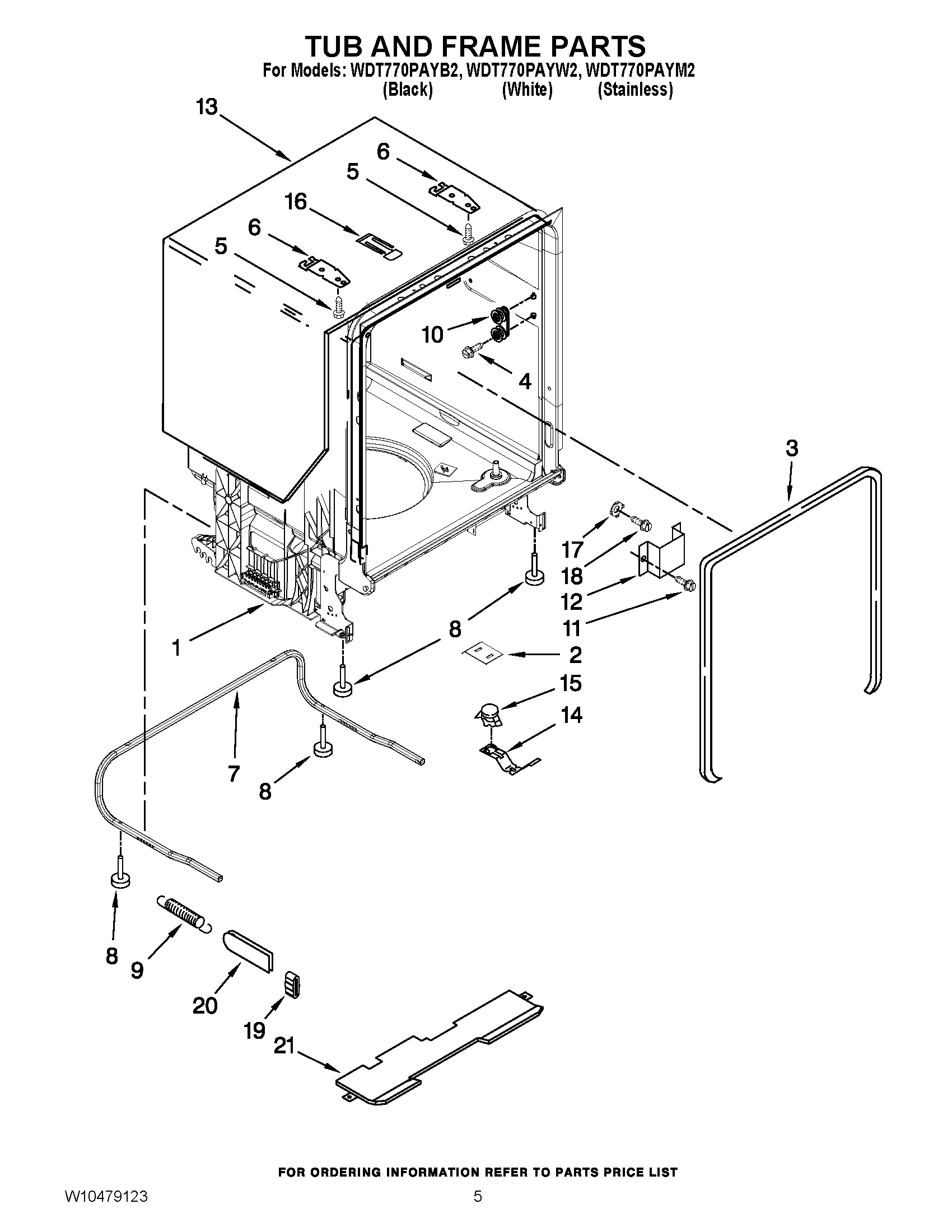 05 - TUB AND FRAME PARTS
