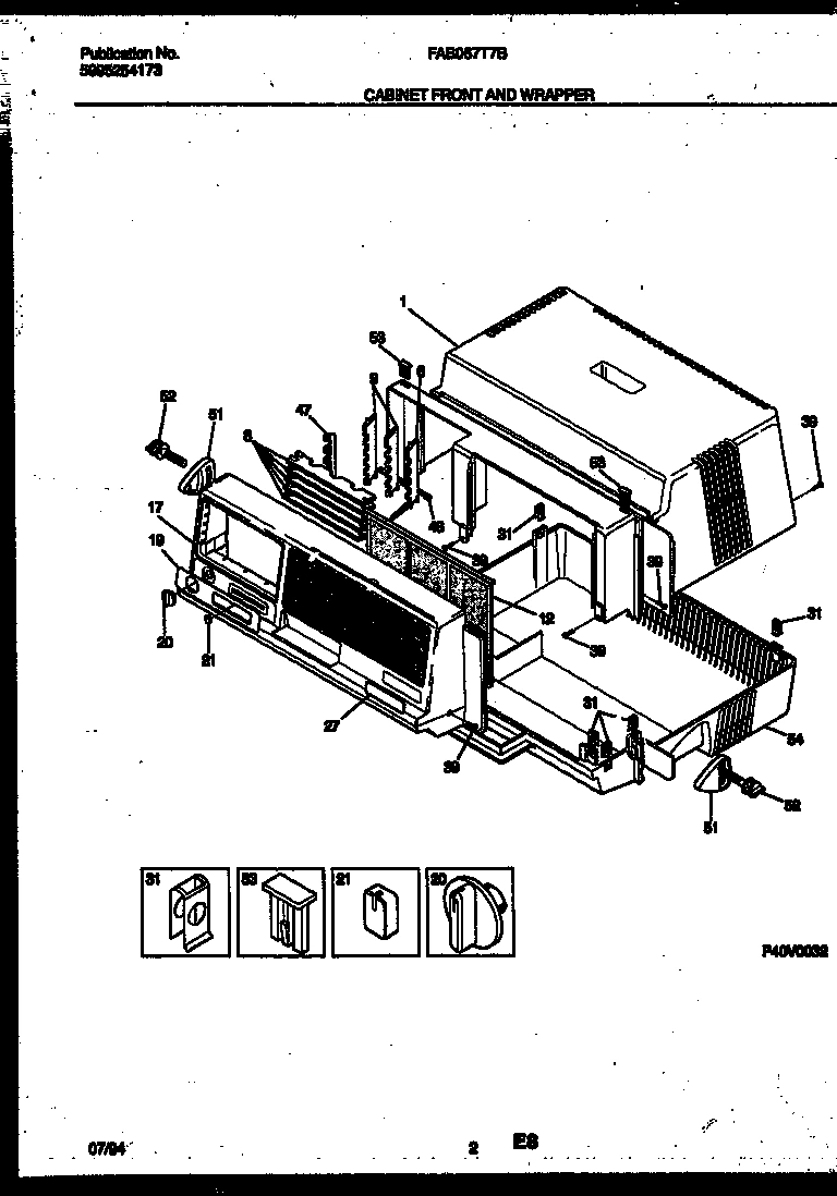 02 - CABINET FRONT AND WRAPPER PARTS