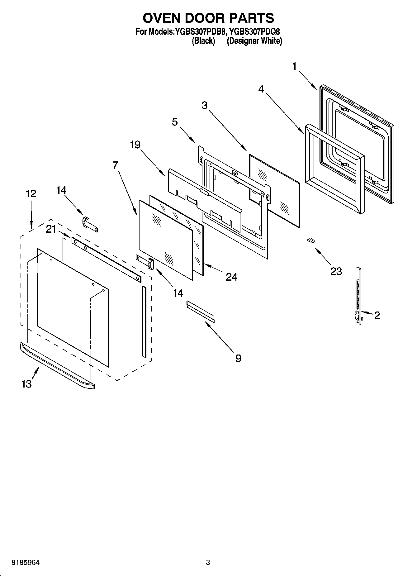 02 - OVEN DOOR PARTS