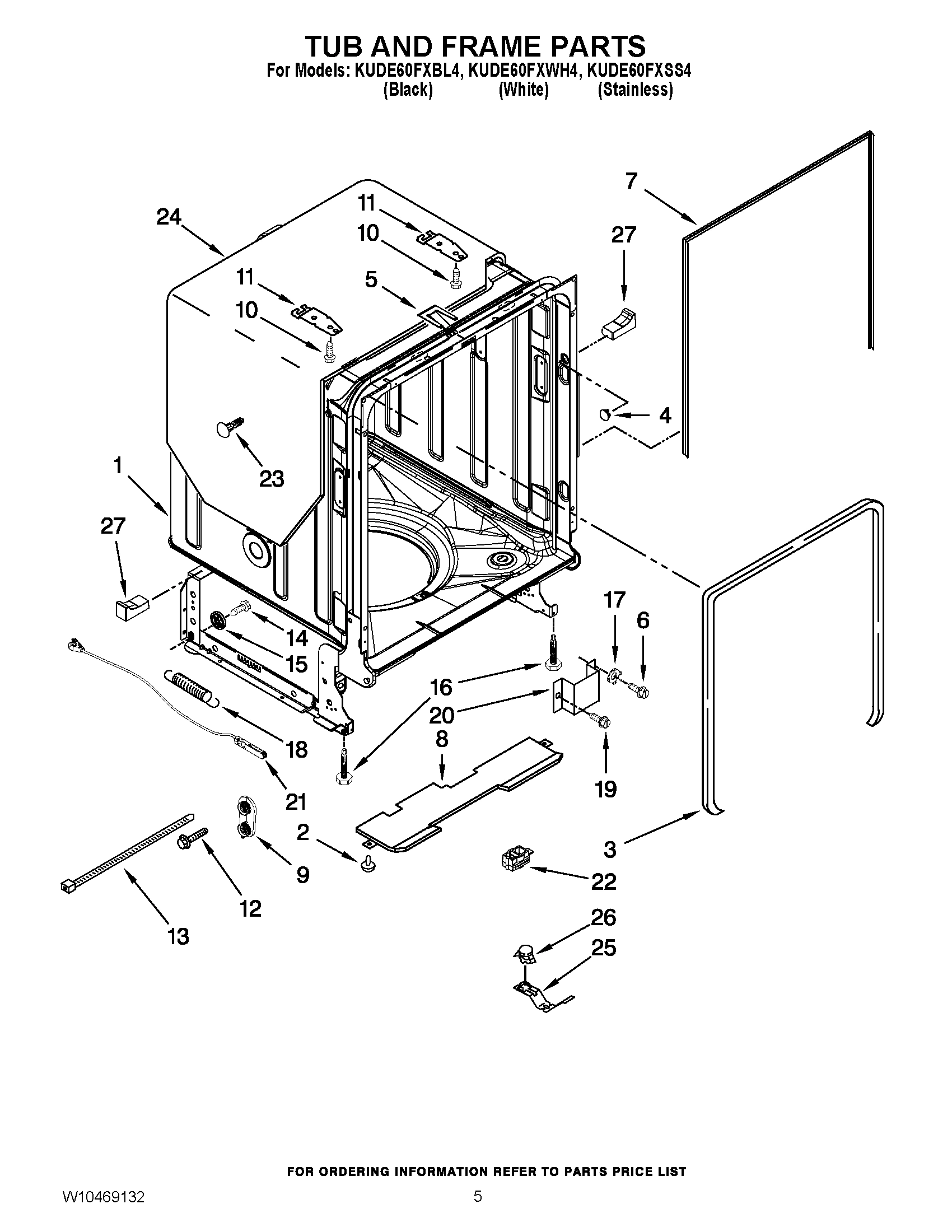 05 - TUB AND FRAME PARTS
