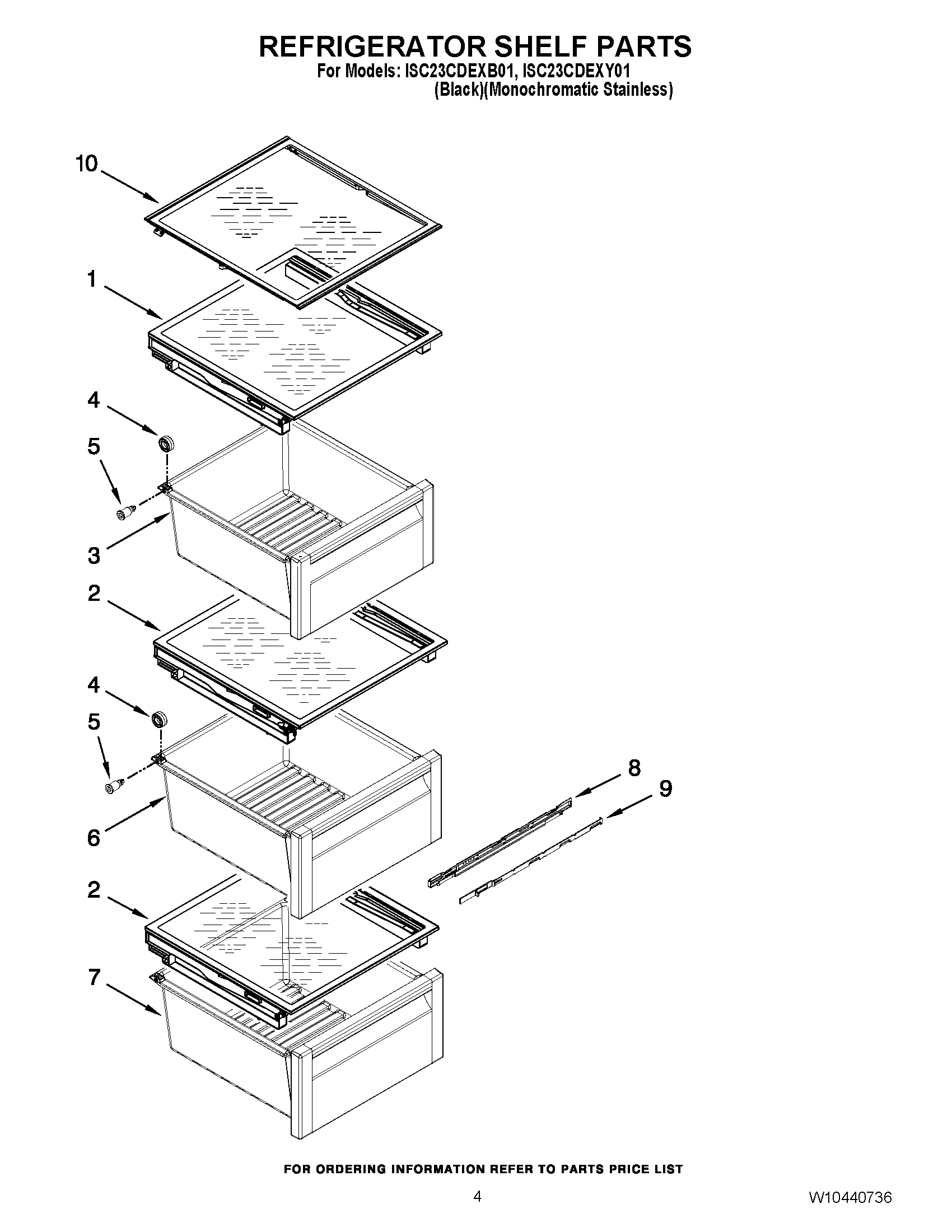 03 - REFRIGERATOR SHELF PARTS