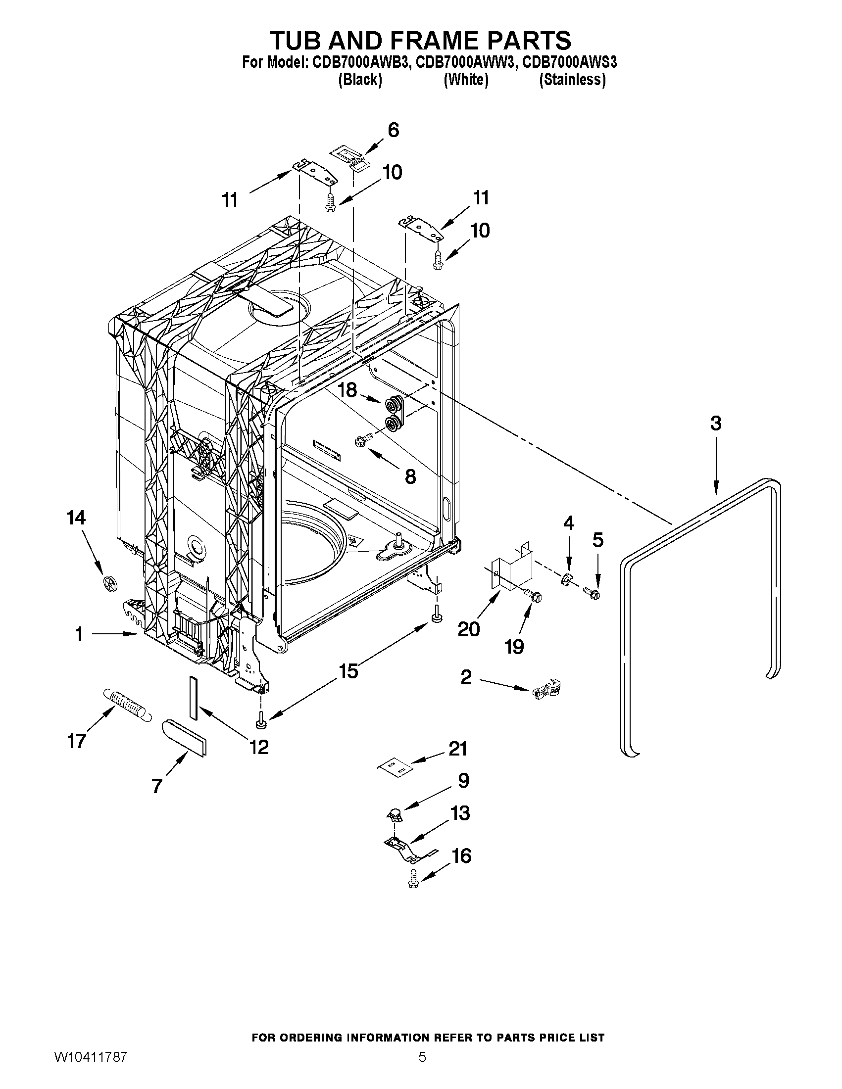 05 - TUB AND FRAME PARTS