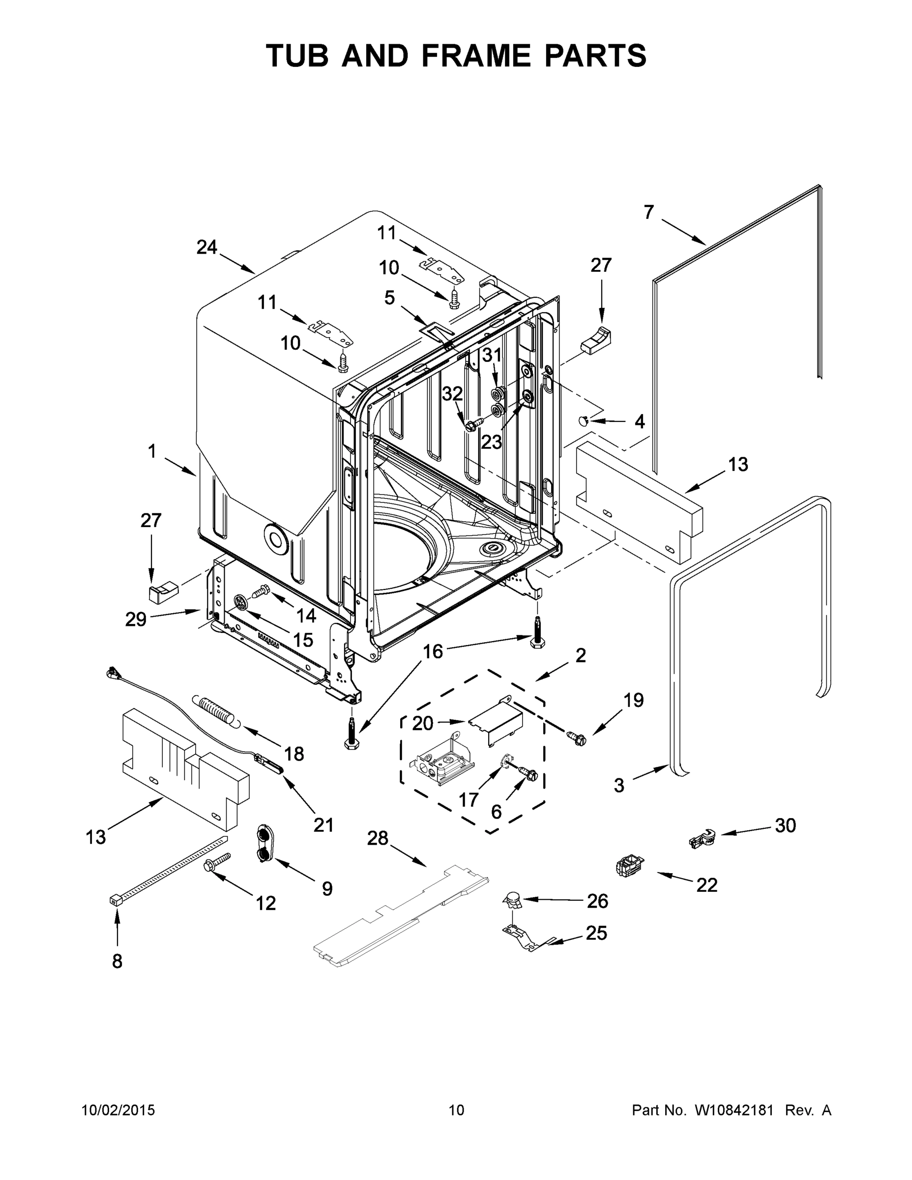06 - TUB AND FRAME PARTS