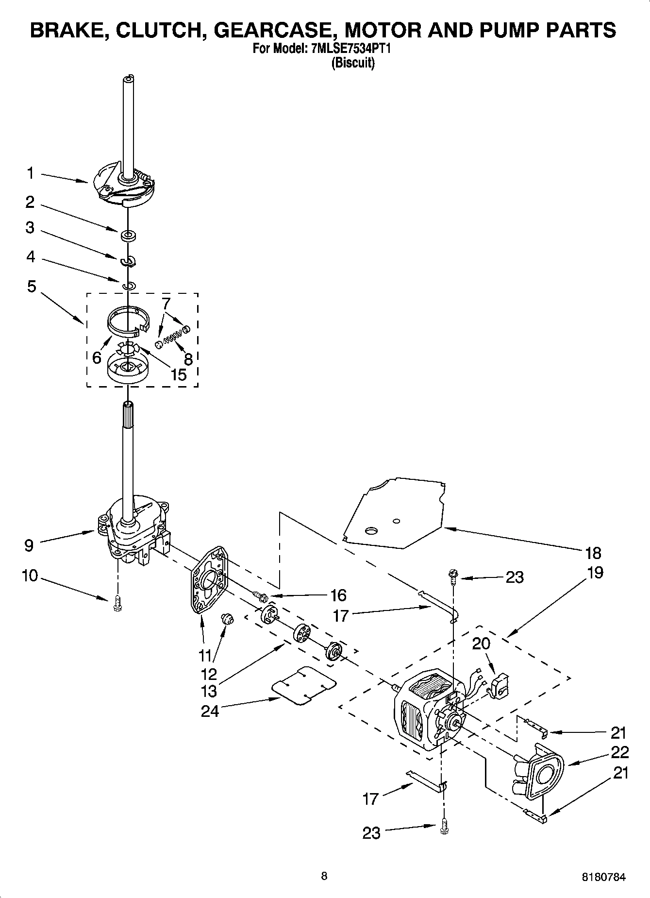05 - BRAKE, CLUTCH, GEARCASE, MOTOR AND PUMP PARTS