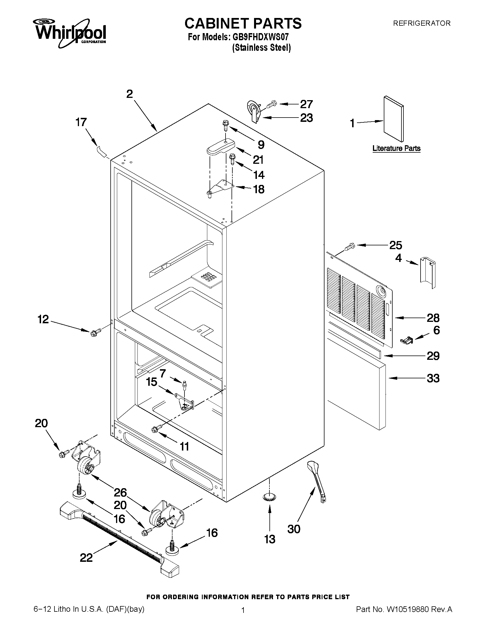 01 - CABINET PARTS