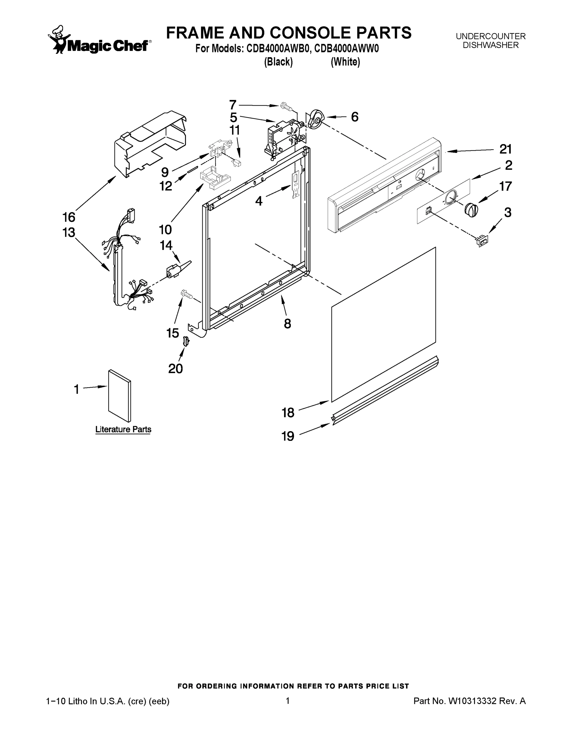 01 - FRAME AND CONSOLE PARTS