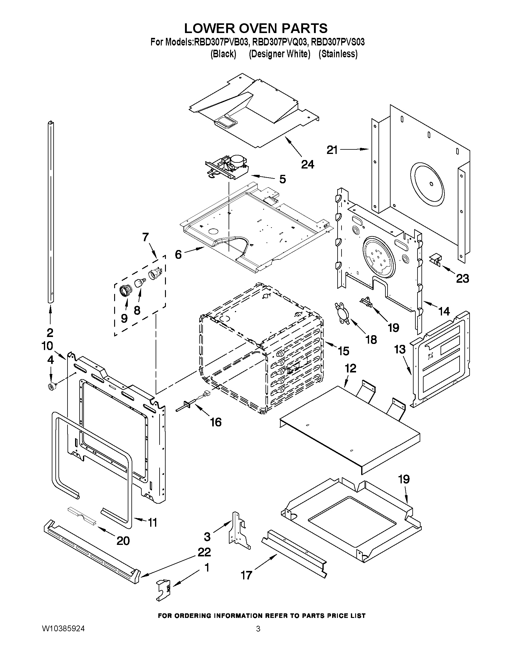 02 - LOWER OVEN PARTS