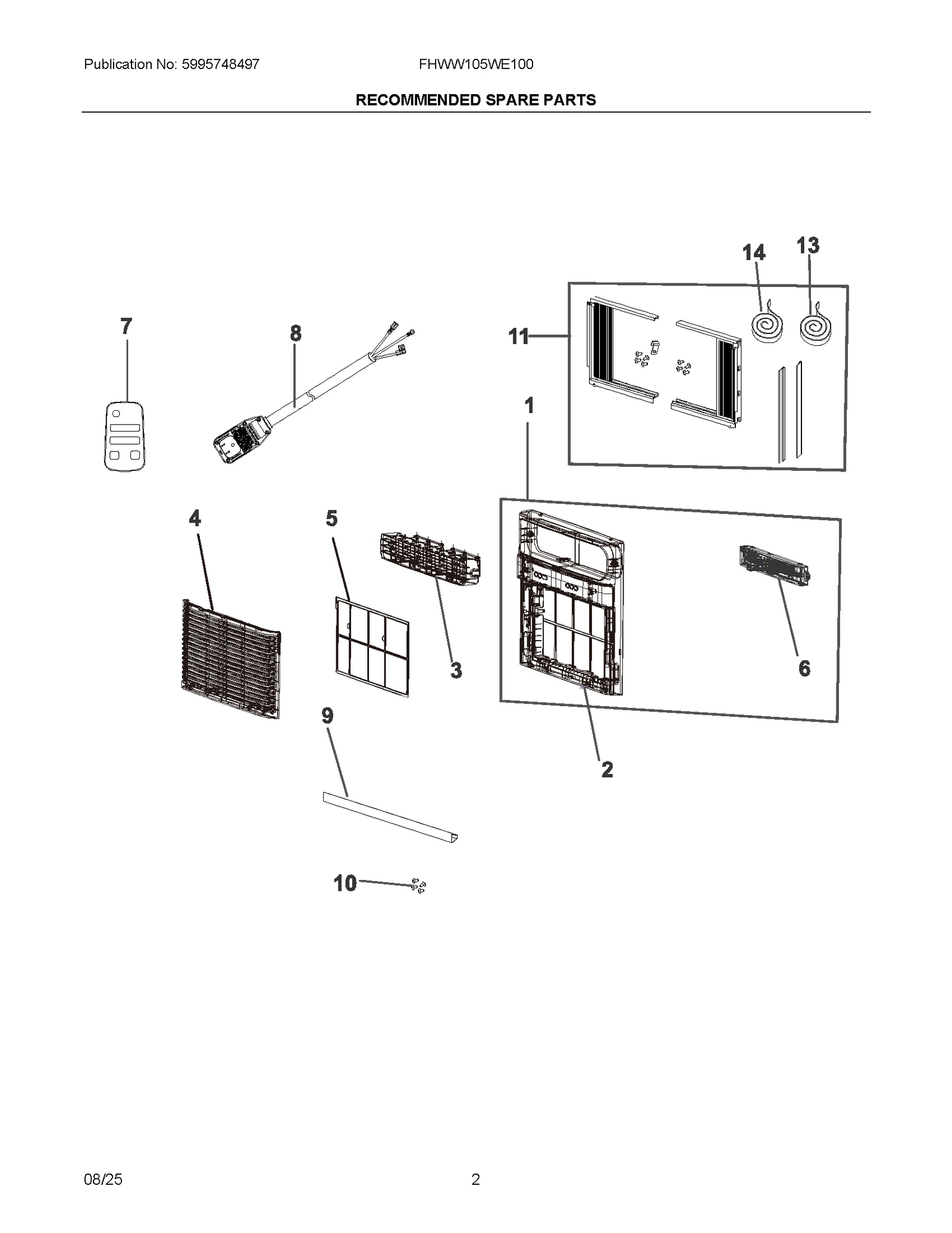 RECOMMENDED SPARE PARTS