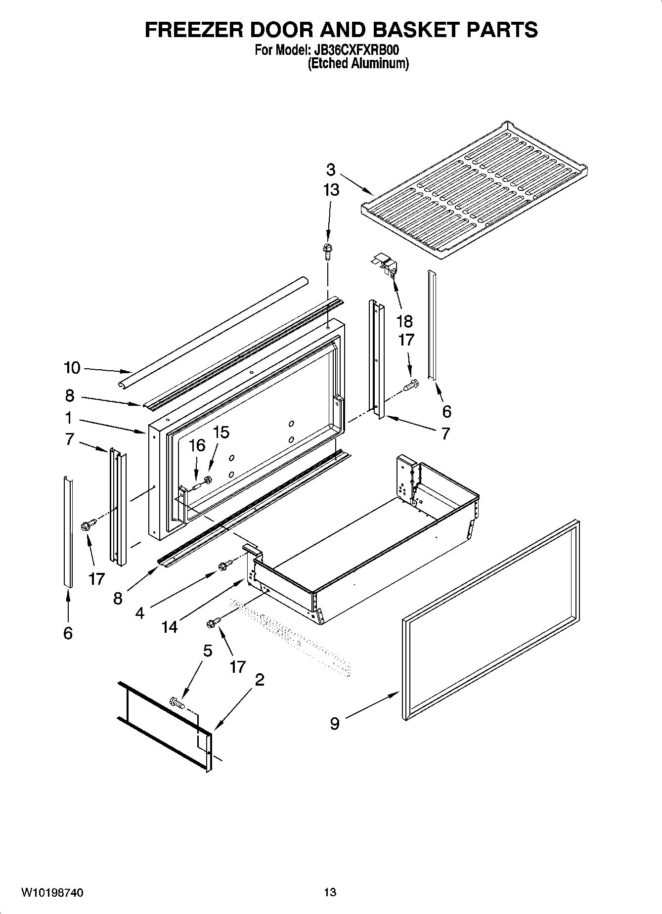 08 - FREEZER DOOR AND BASKET PARTS