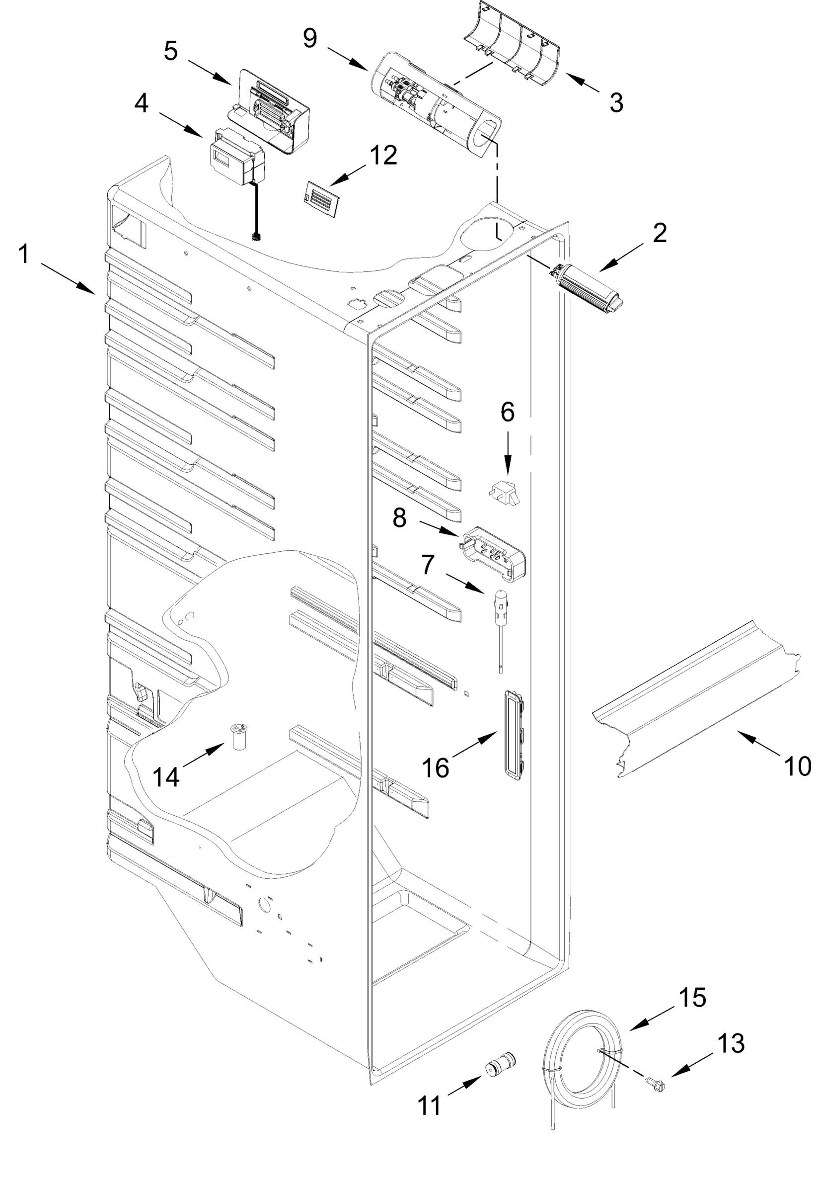 REFRIGERATOR LINER PARTS
