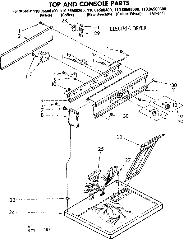 TOP AND CONSOLE PARTS