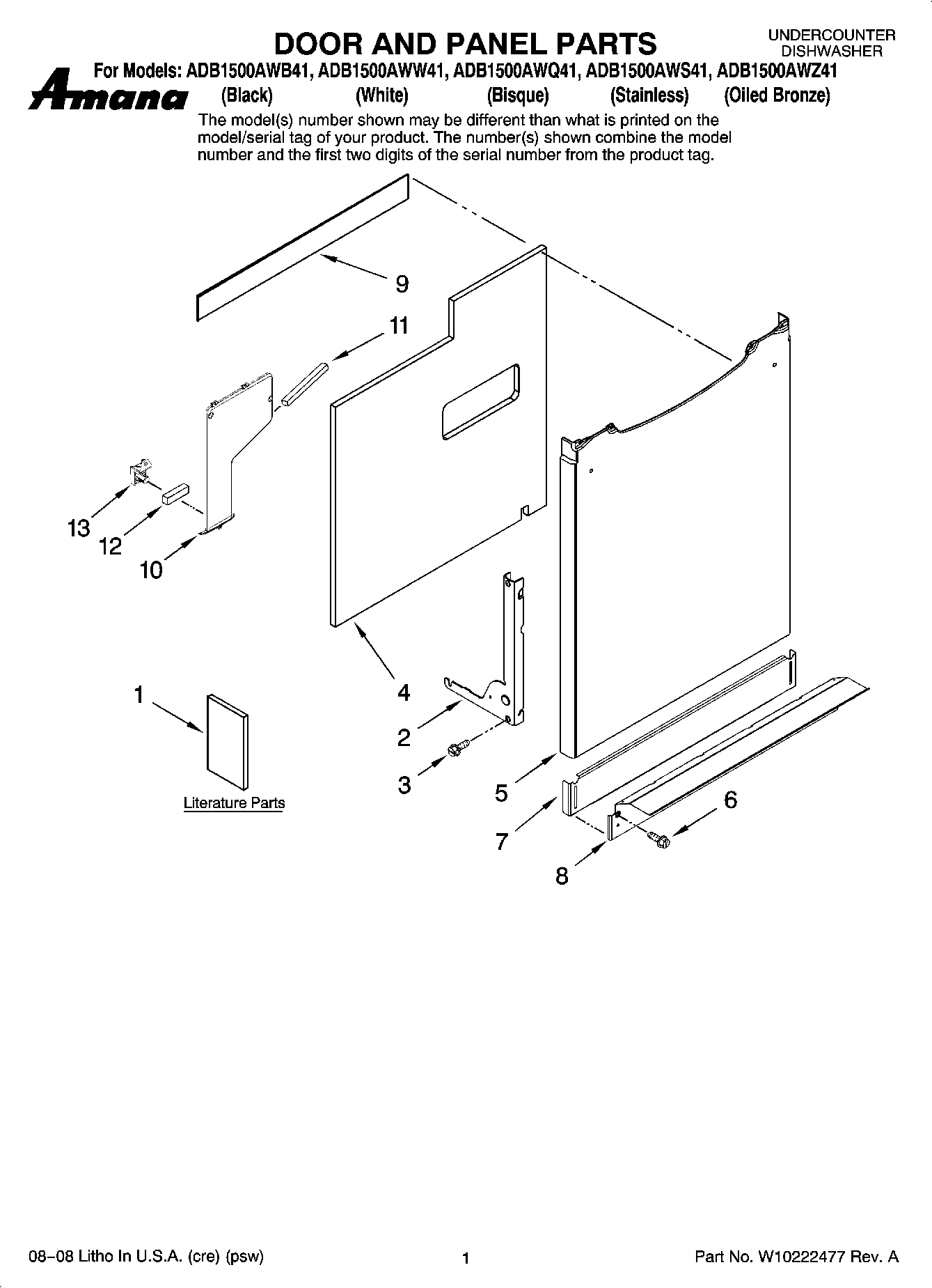 01 - DOOR AND PANEL PARTS