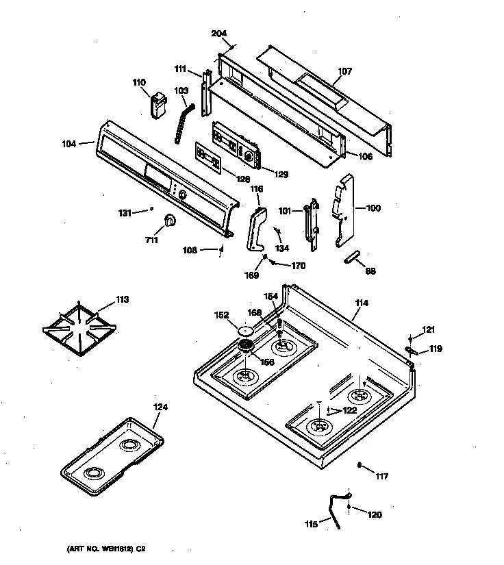 CONTROL PANEL & COOKTOP