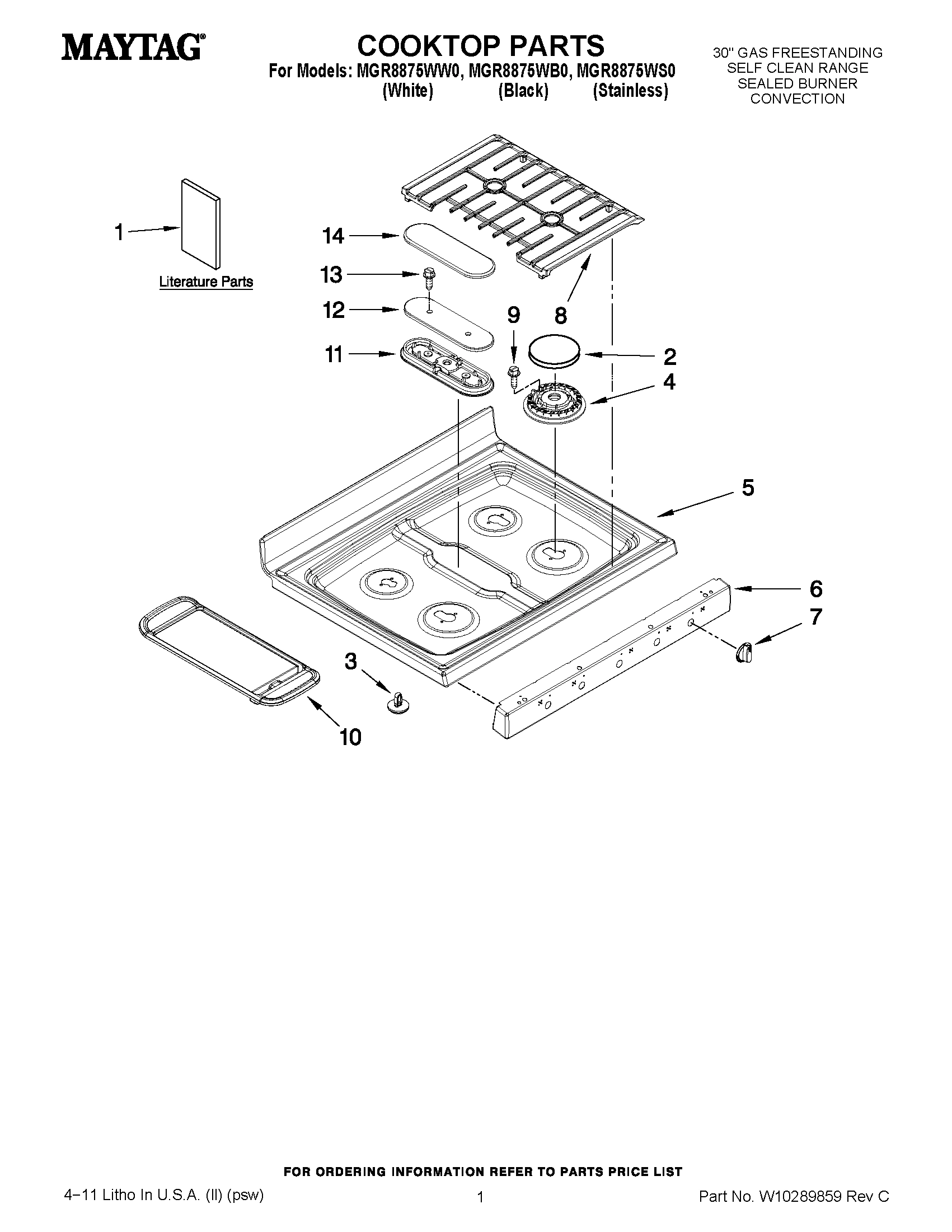 01 - COOKTOP PARTS