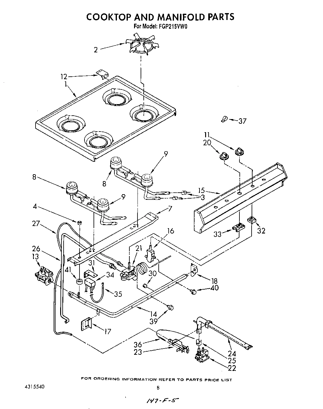 06 - COOKTOP AND MANIFOLD, LIT/OPTIONAL