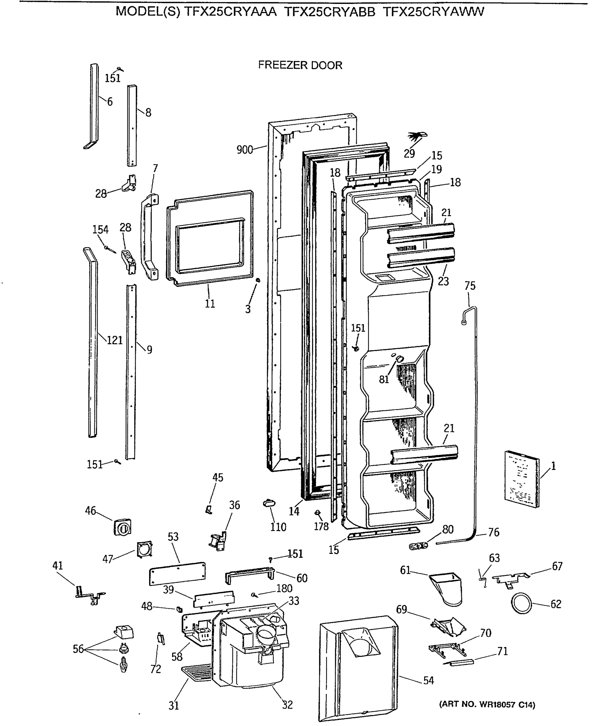 FREEZER DOOR