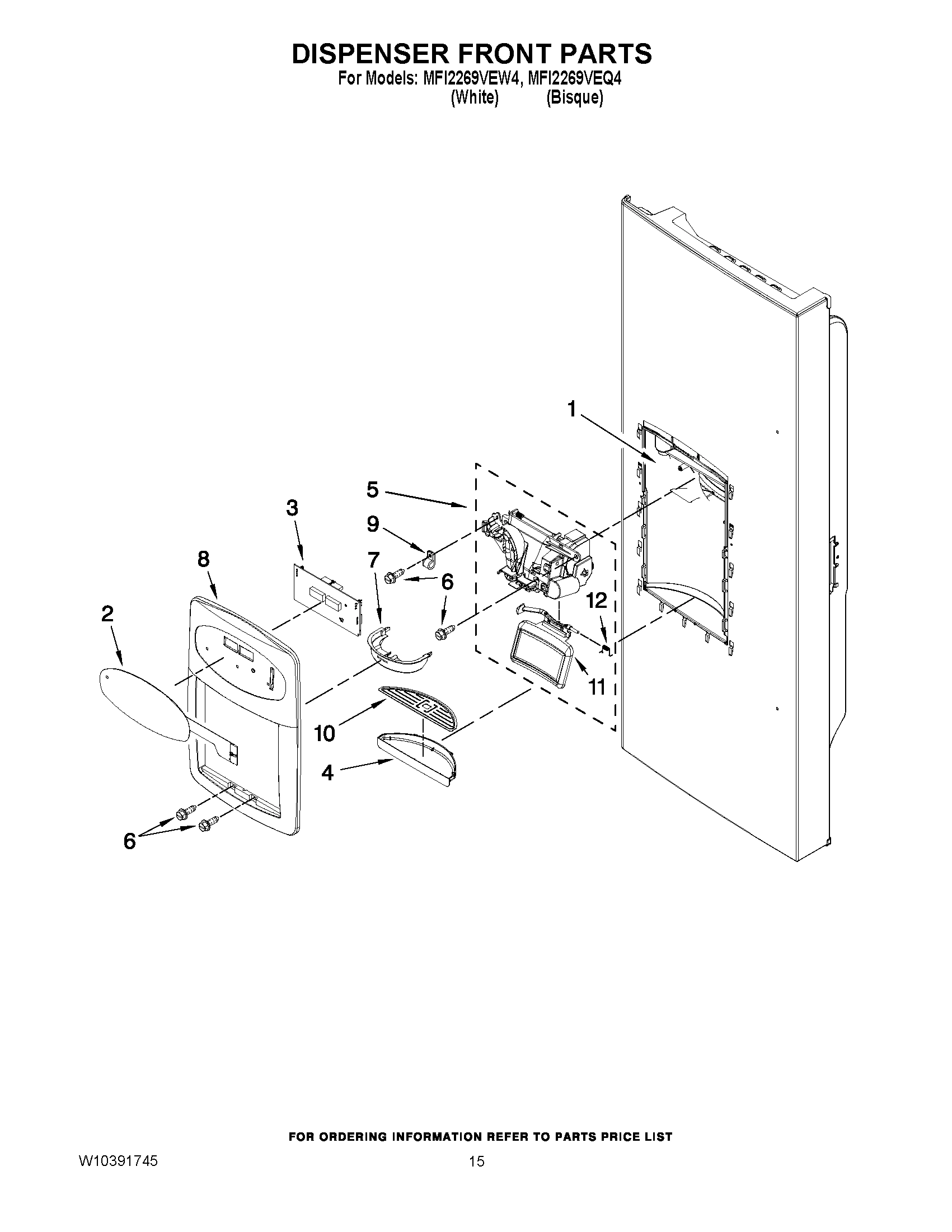 08 - DISPENSER FRONT PARTS