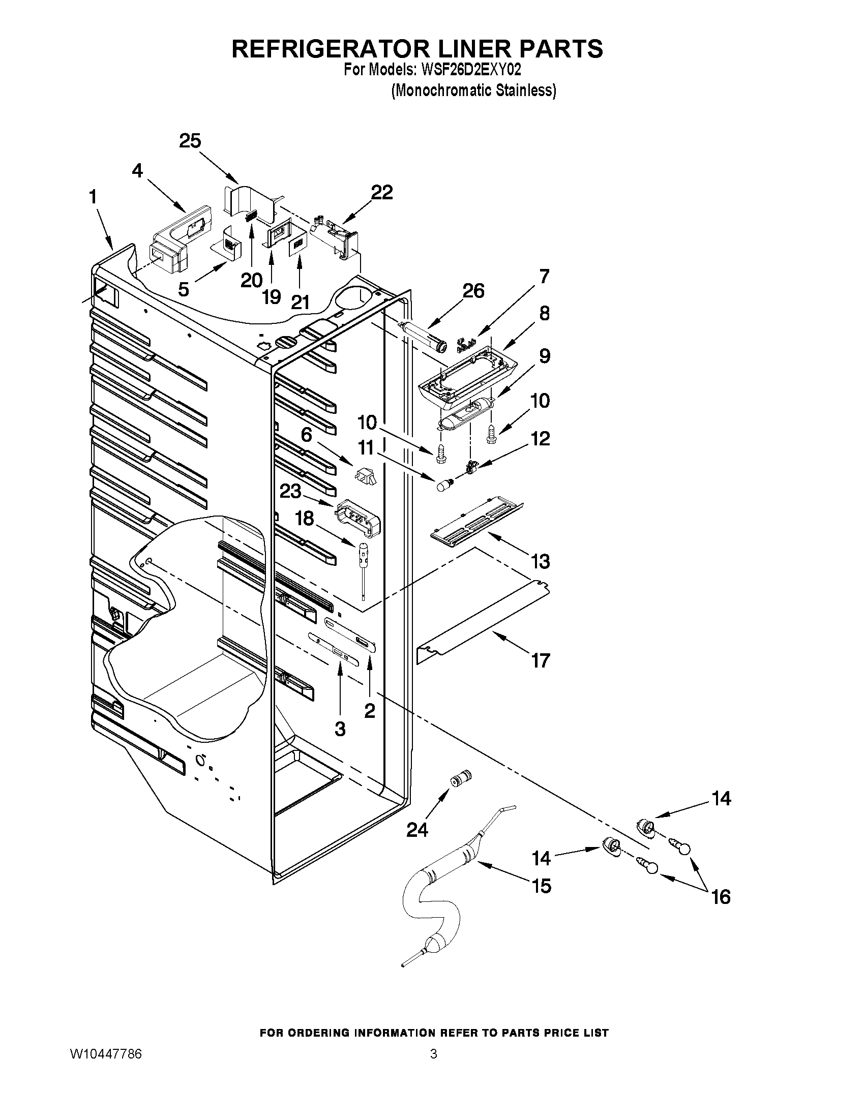 02 - REFRIGERATOR LINER PARTS