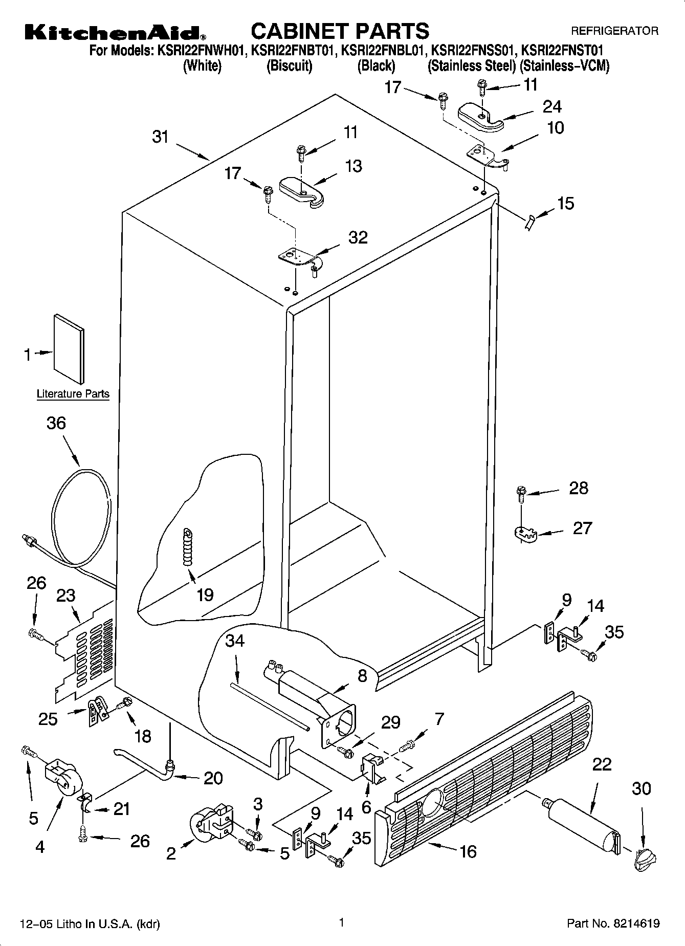 01 - CABINET PARTS